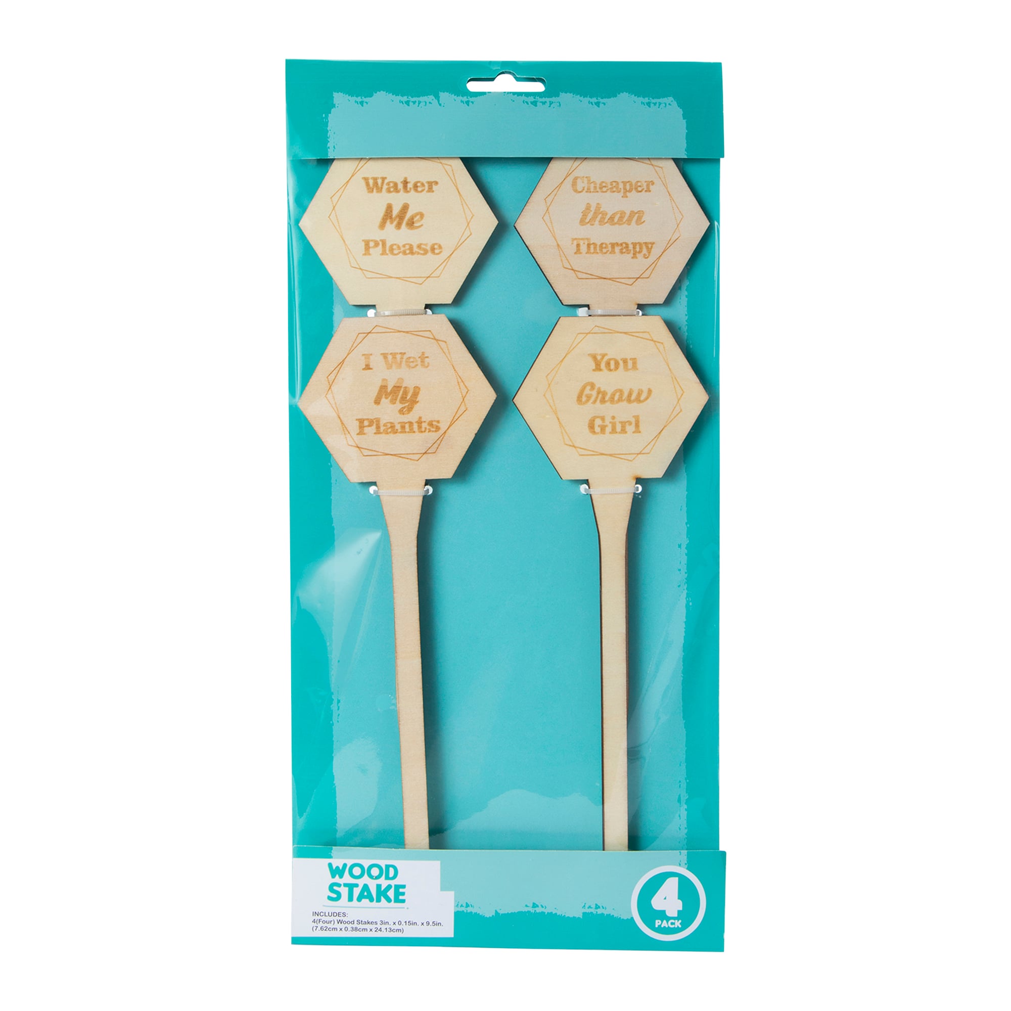 Plywood Funny Garden Stakes 4-Count