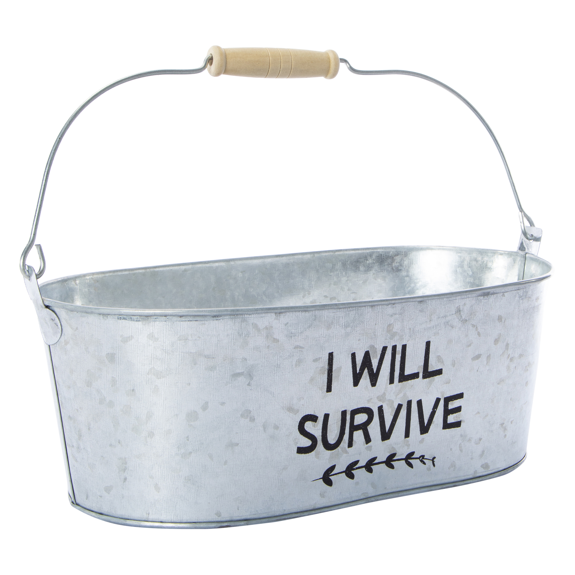 I Will Survive' Metal Planter 10.6in