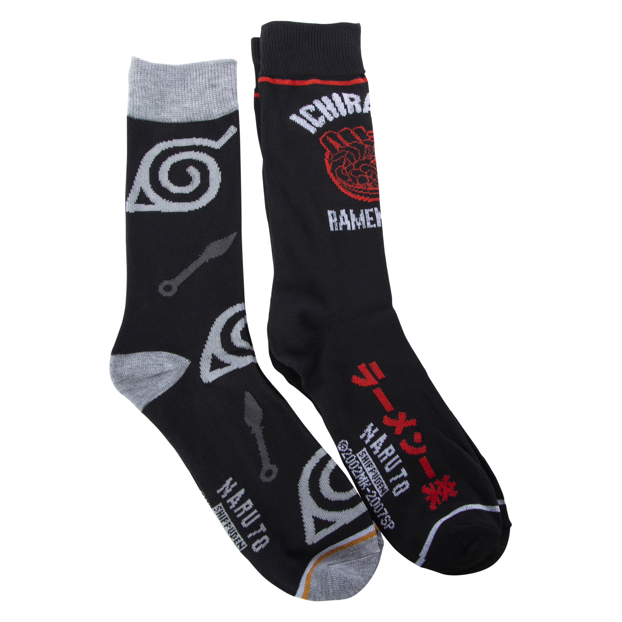 Naruto Shippuden™ Mens Crew Socks 2-Pack
