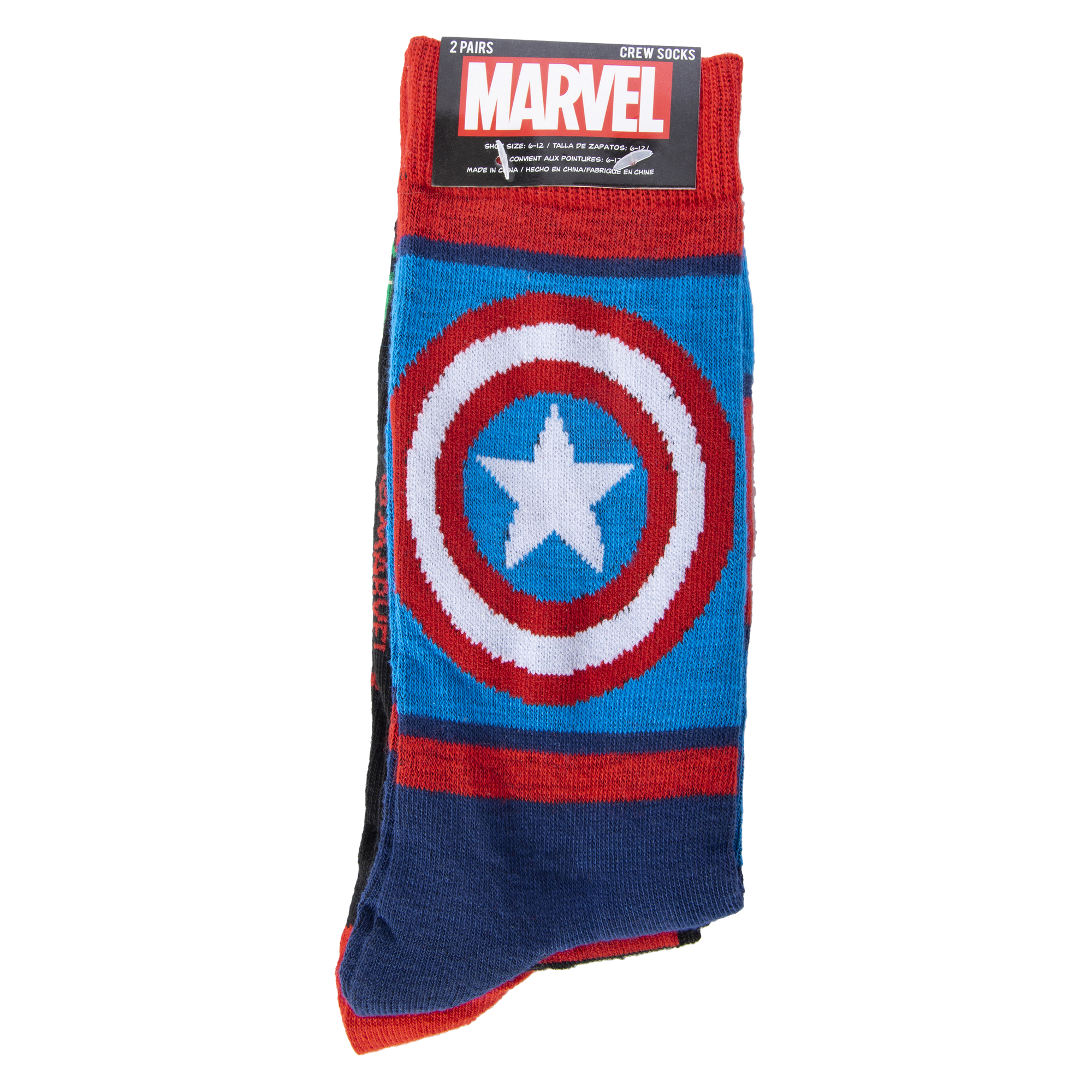 Marvel Mens Crew Socks 2-Pack