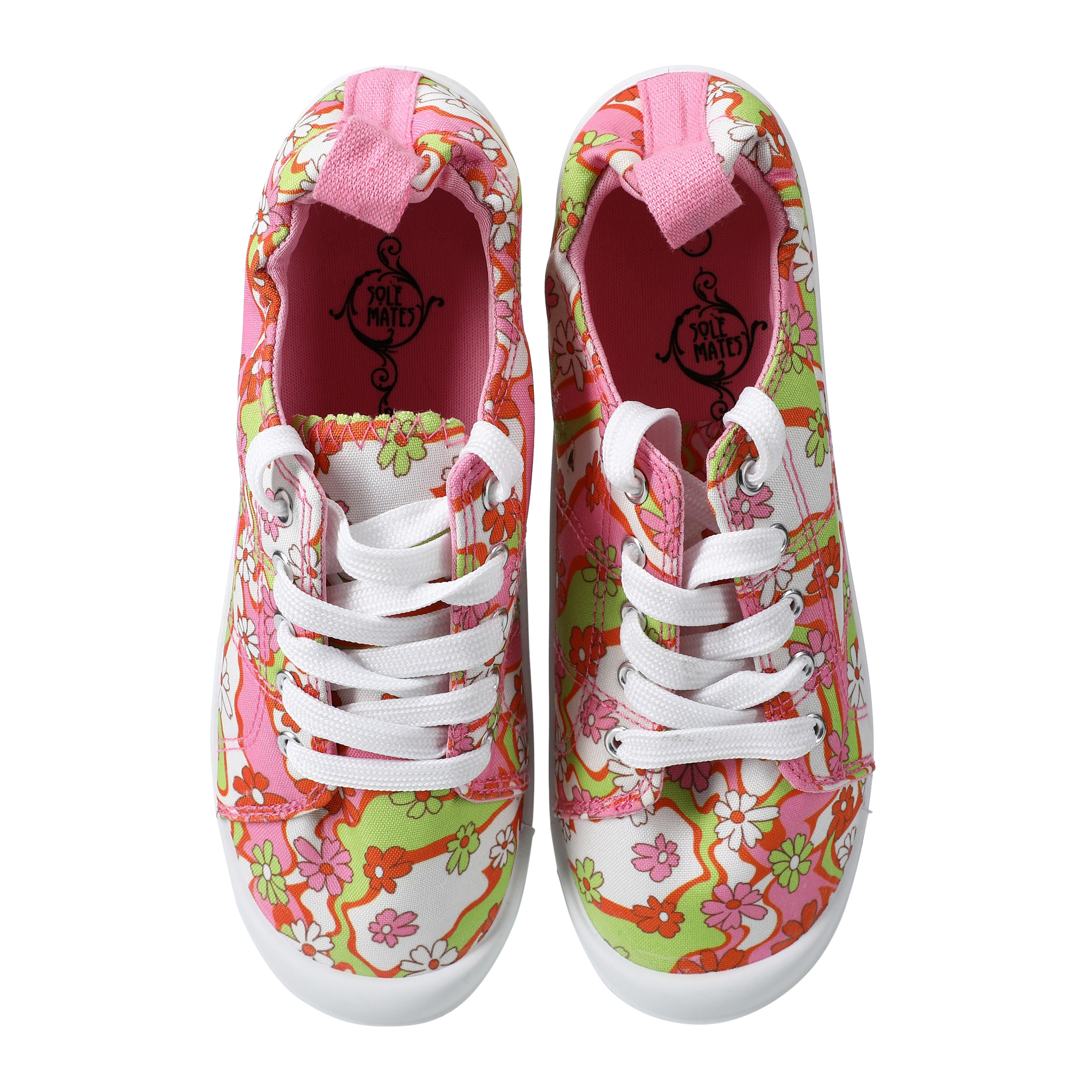 Ladies Retro Floral Scrunchback Sneakers