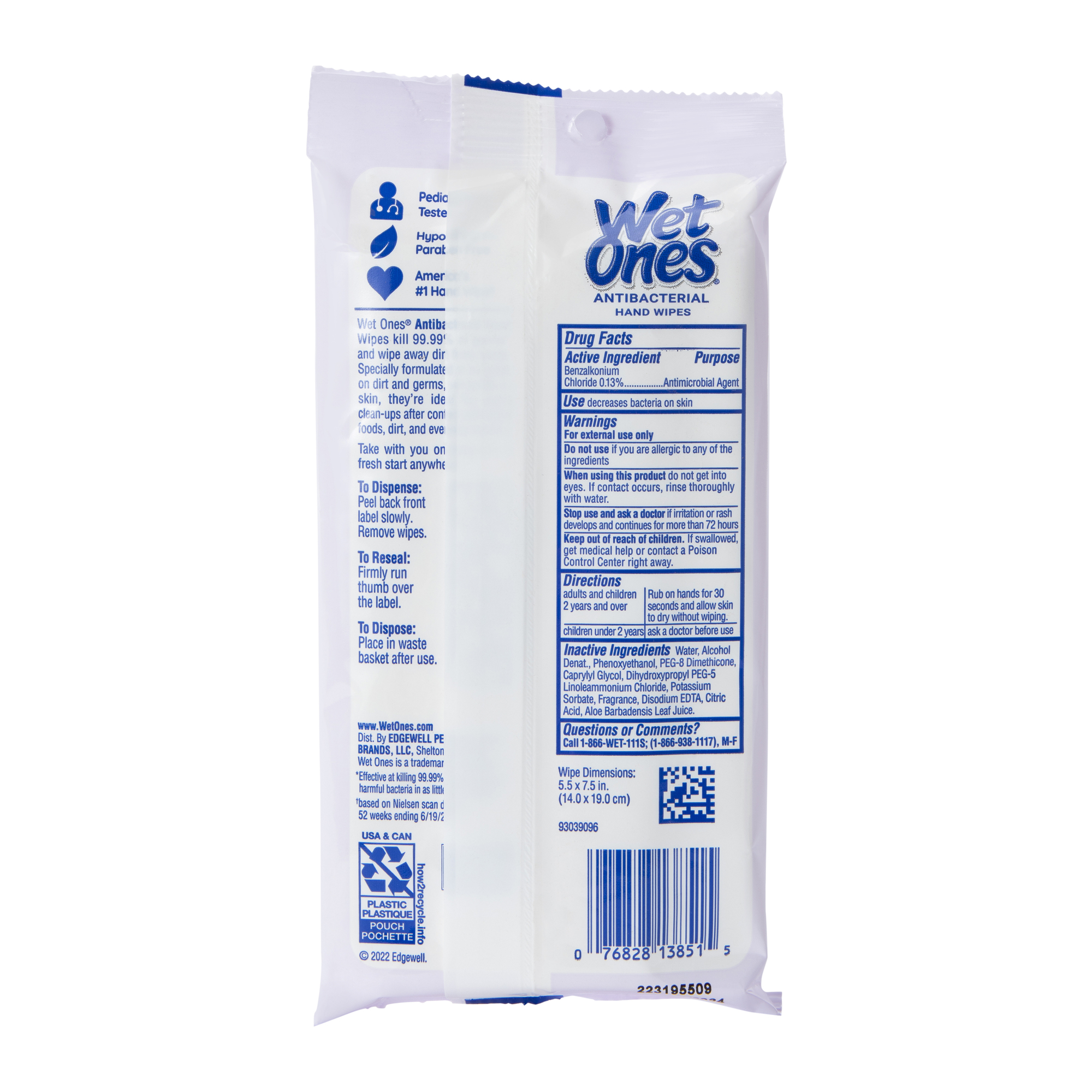 Wet Ones® Lavender Scent Antibacterial Hand Wipes 20-Count