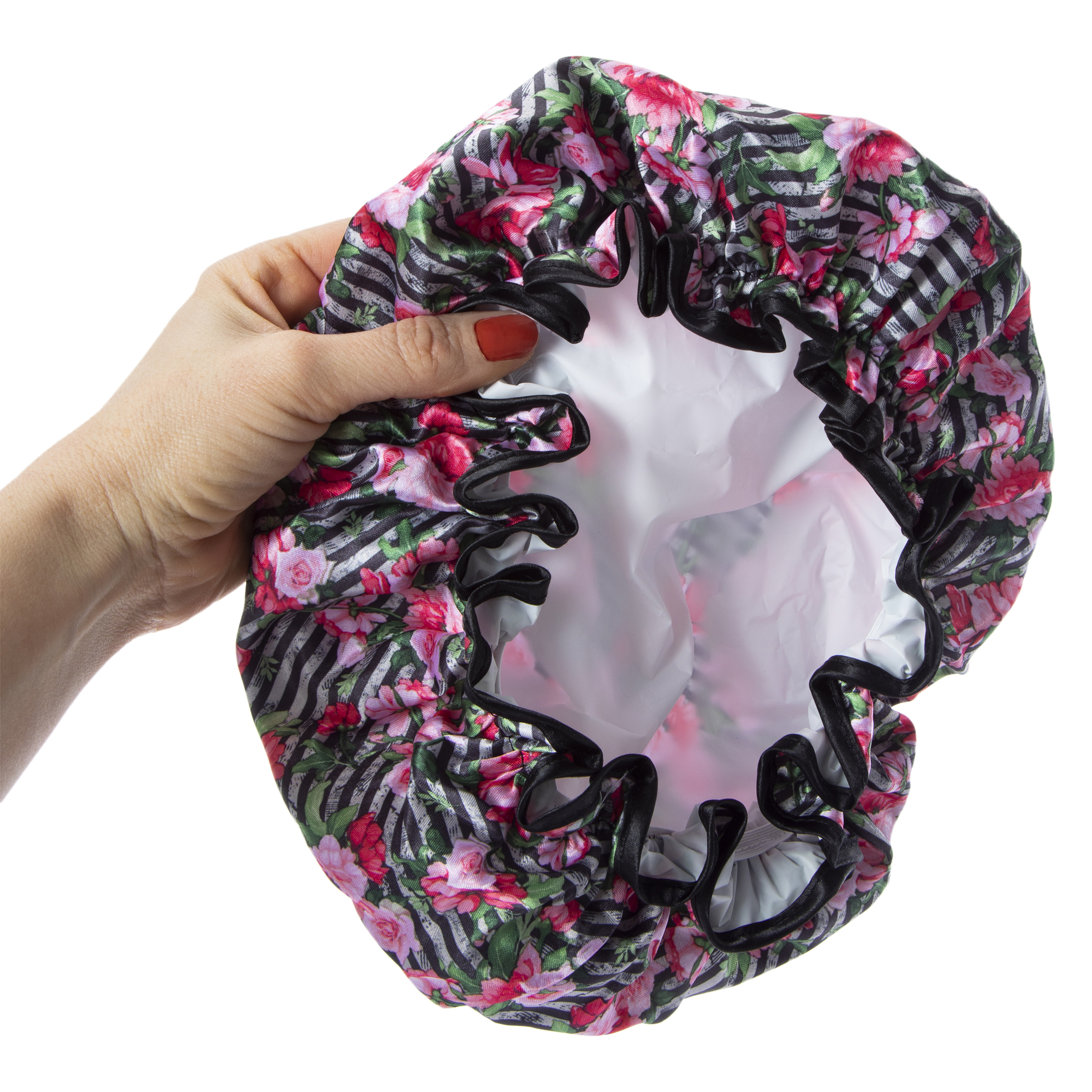 Essential Beauty Shower Cap - Floral Stripe