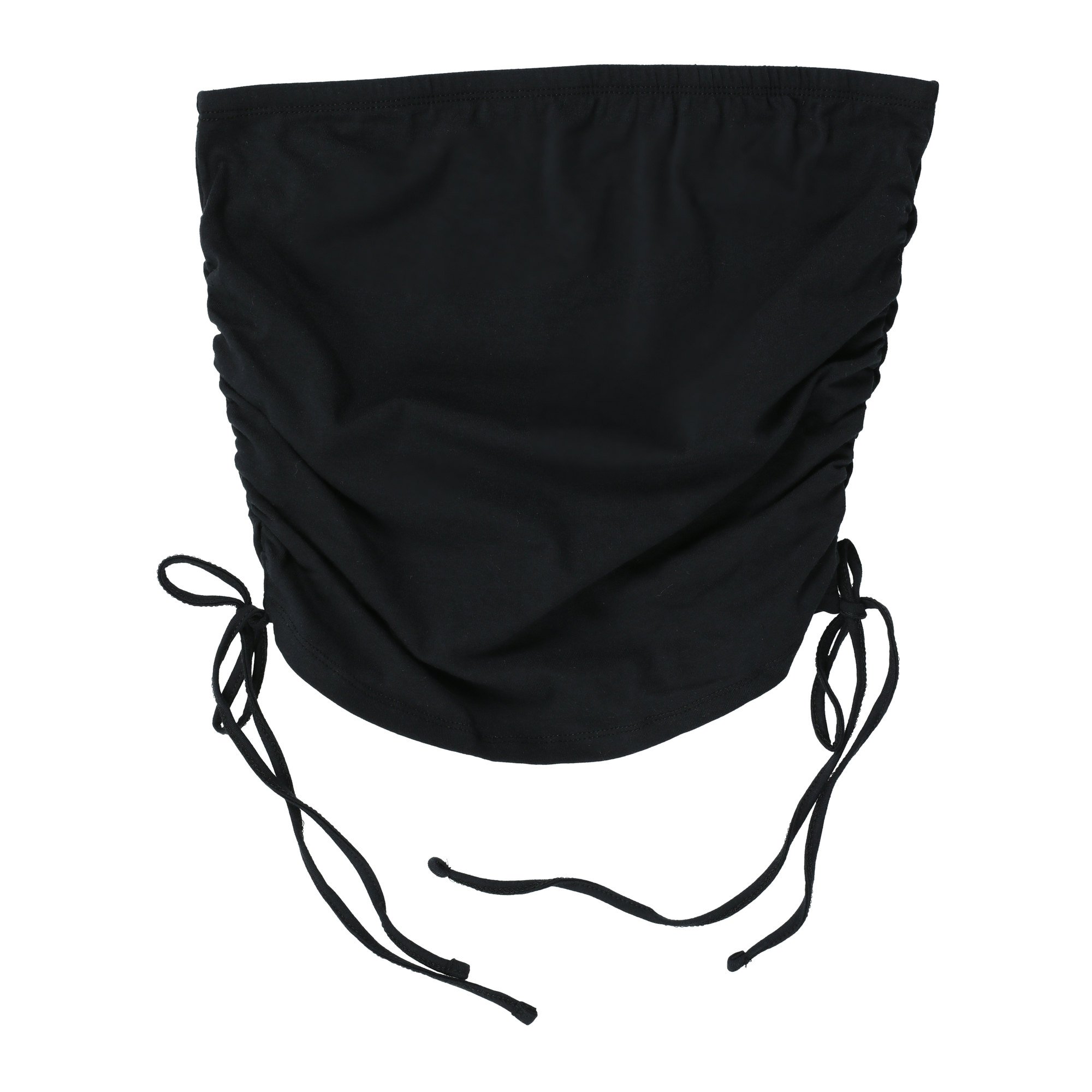 Ruched Side-Tie Tube Top