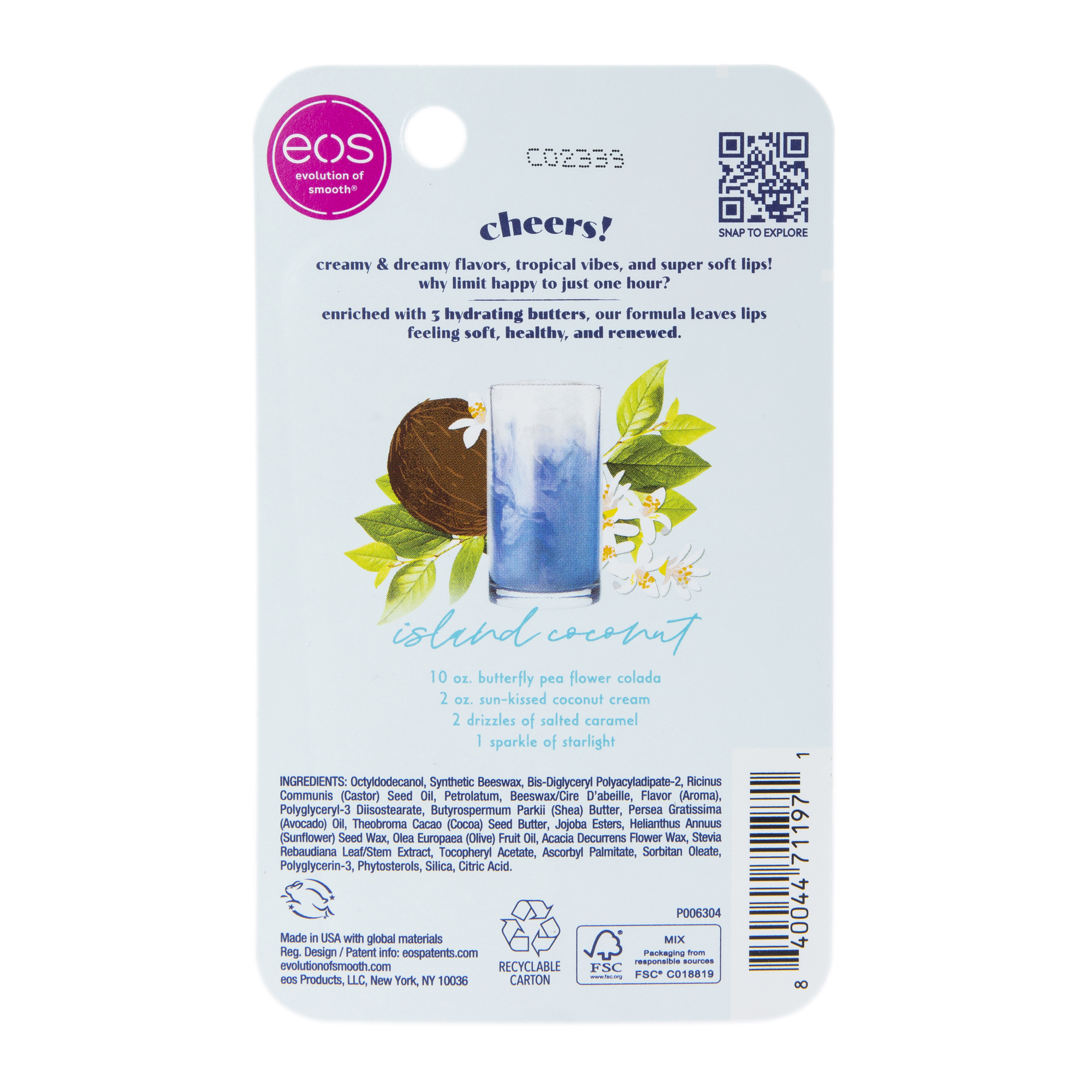 Eos® Island Coconut 24H Moisture Lip Butter