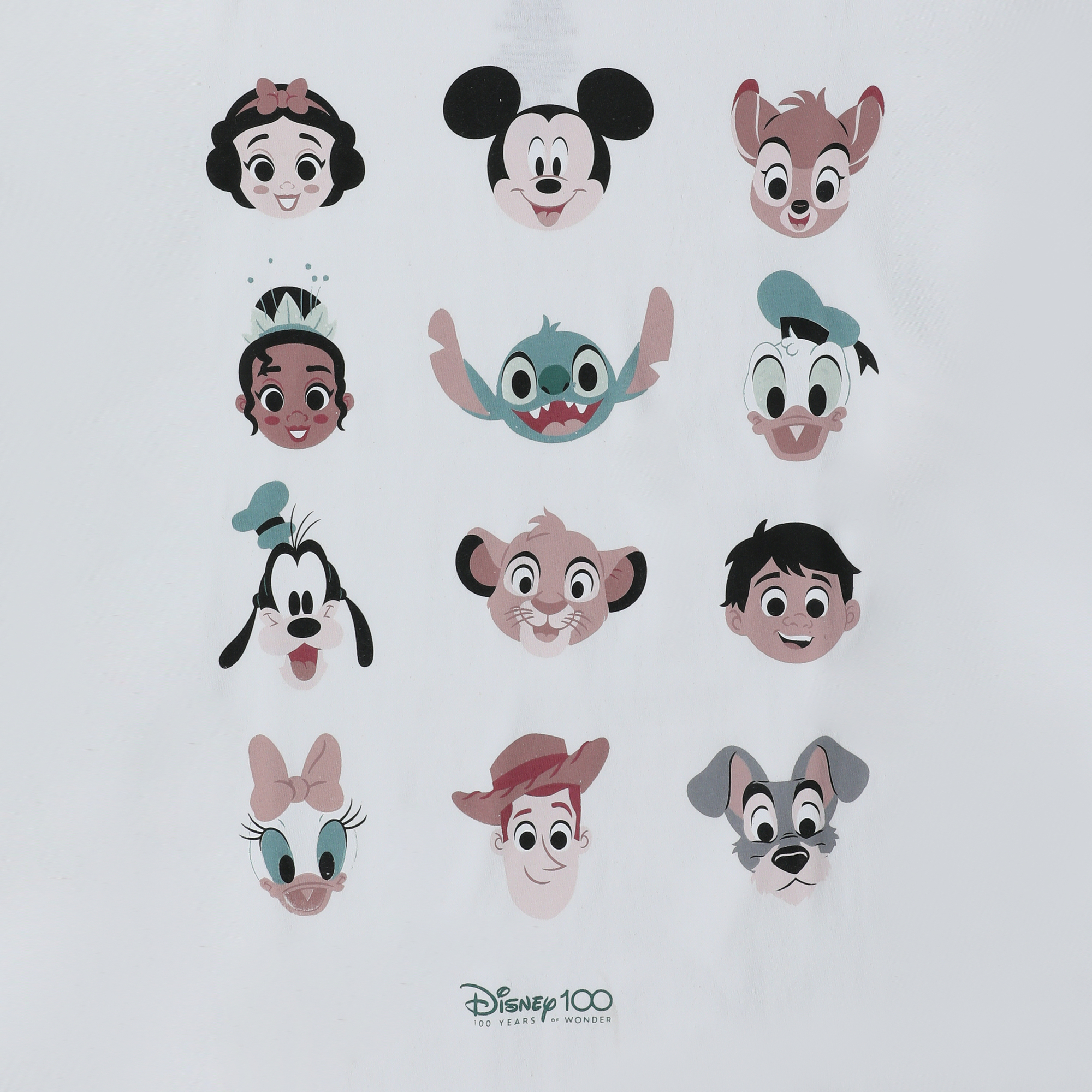 Disney Character Faces Graphic Tee