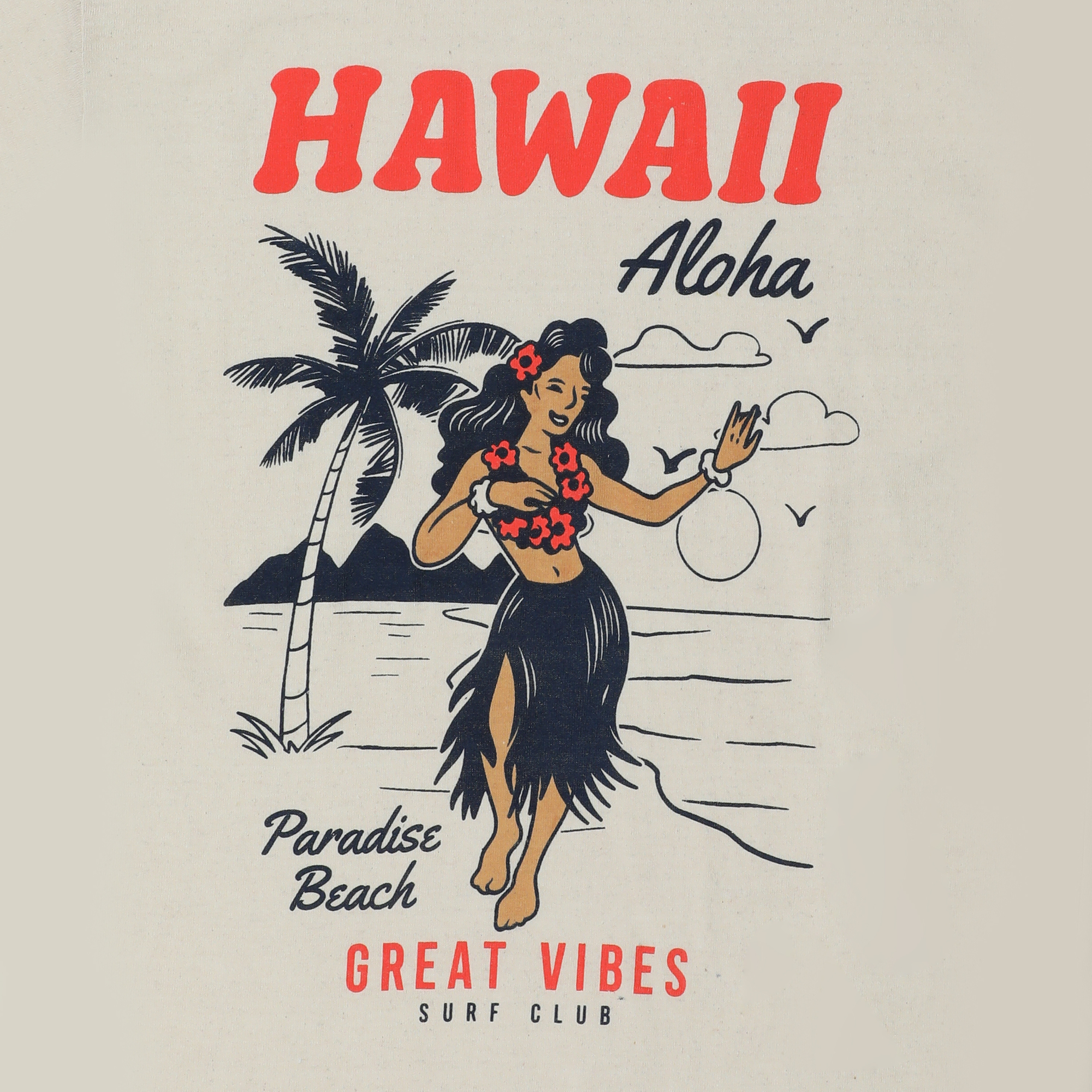 Hawaii Hula Dancer Graphic Tee