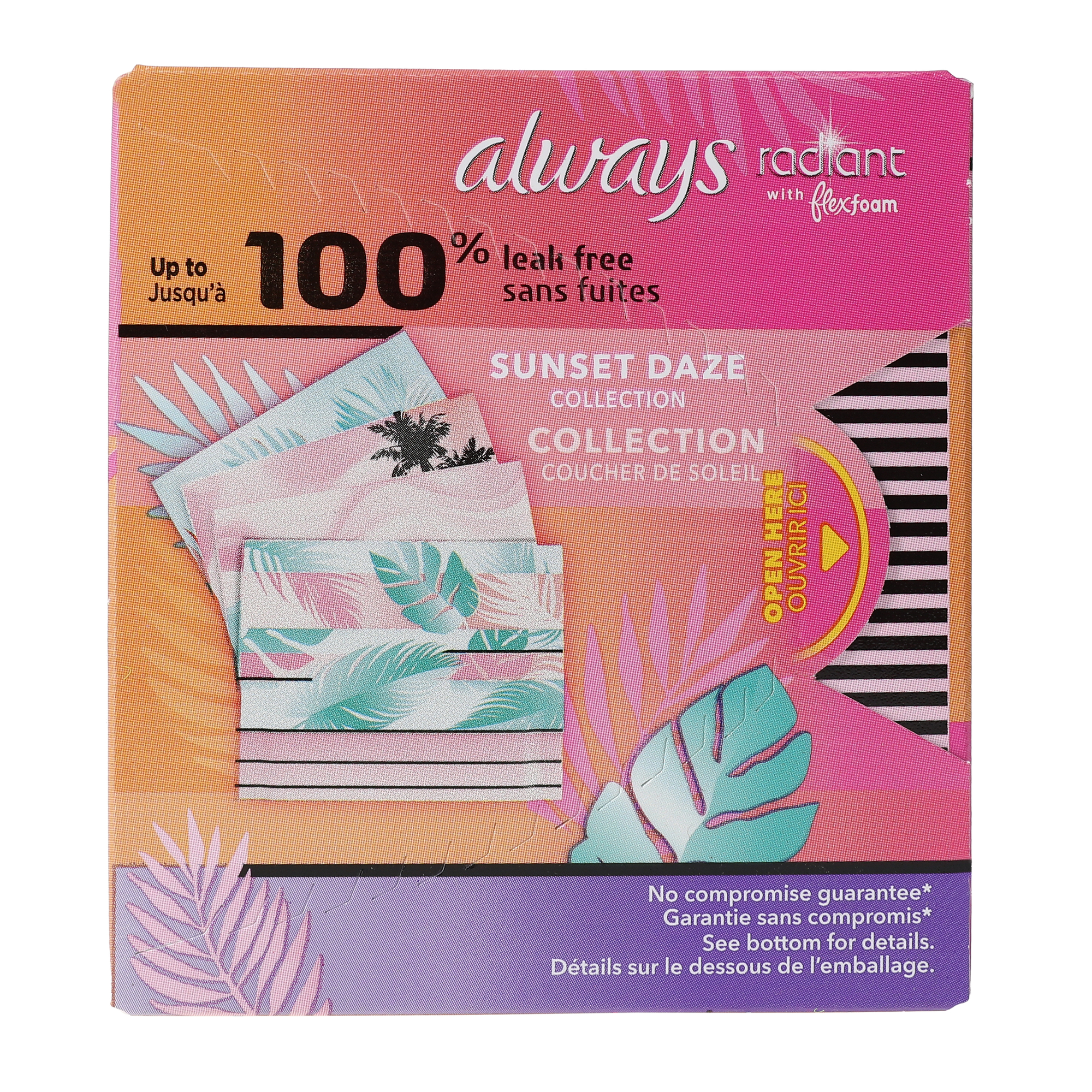 Always® Teen™ Radiant With Flex Foam™ Size 1 Regular Pads 14-Count