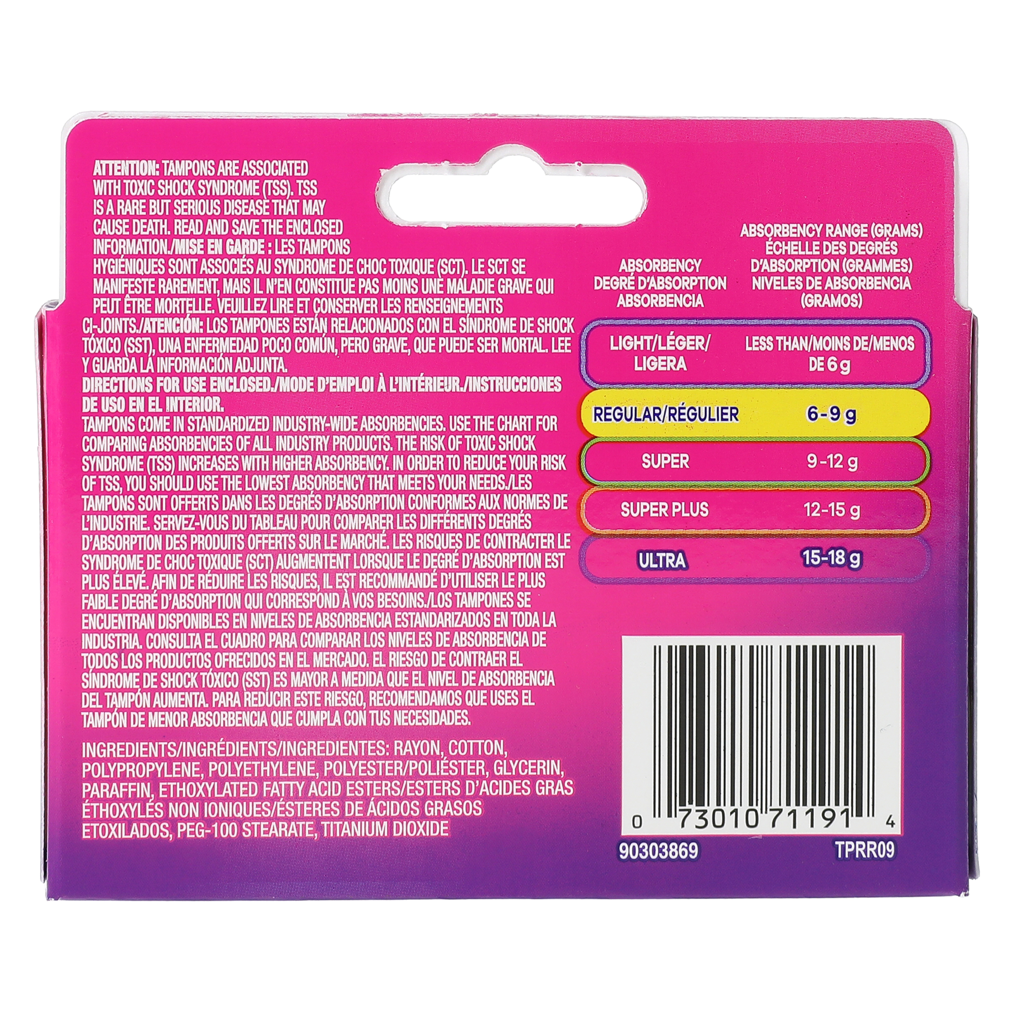 Tampax® Pocket Radiant™ Compact Regular Tampons 3-Count