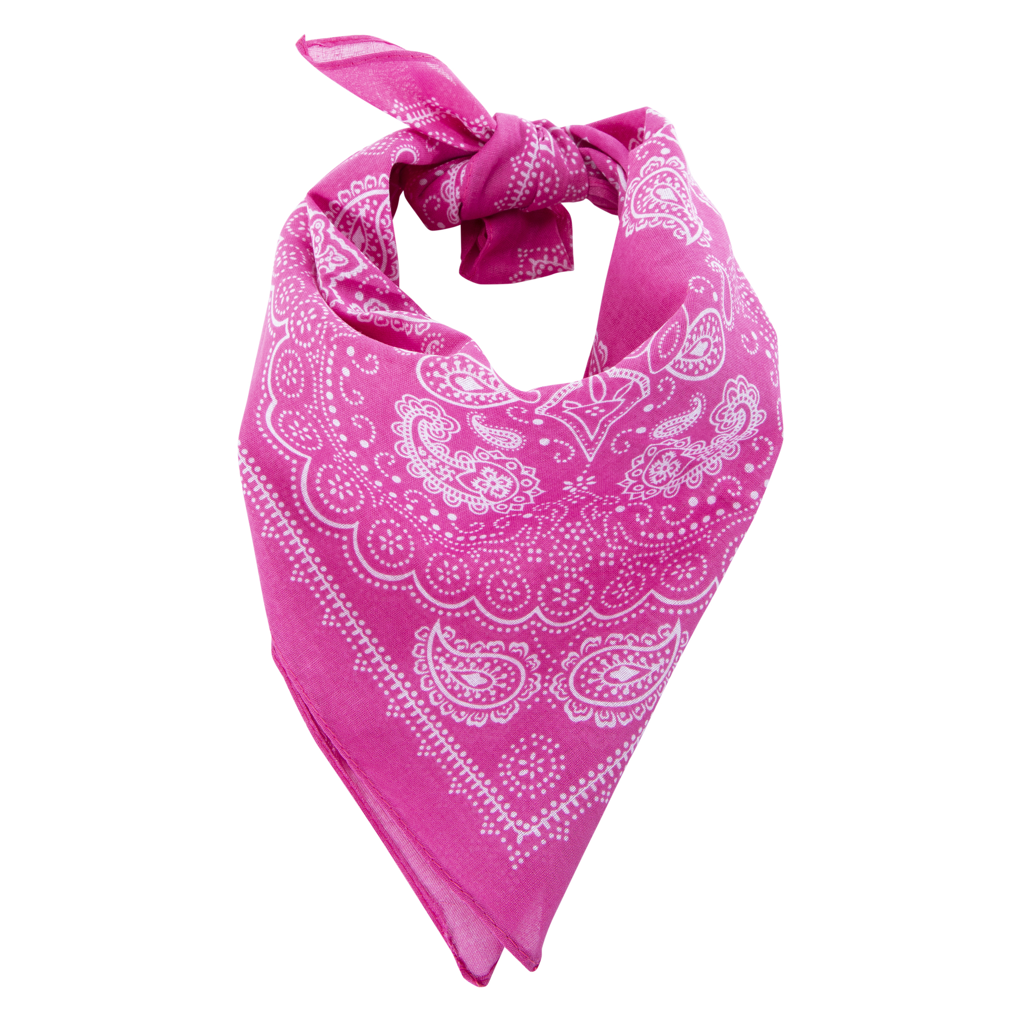 Bandana 21in x 21in - Pink Paisley