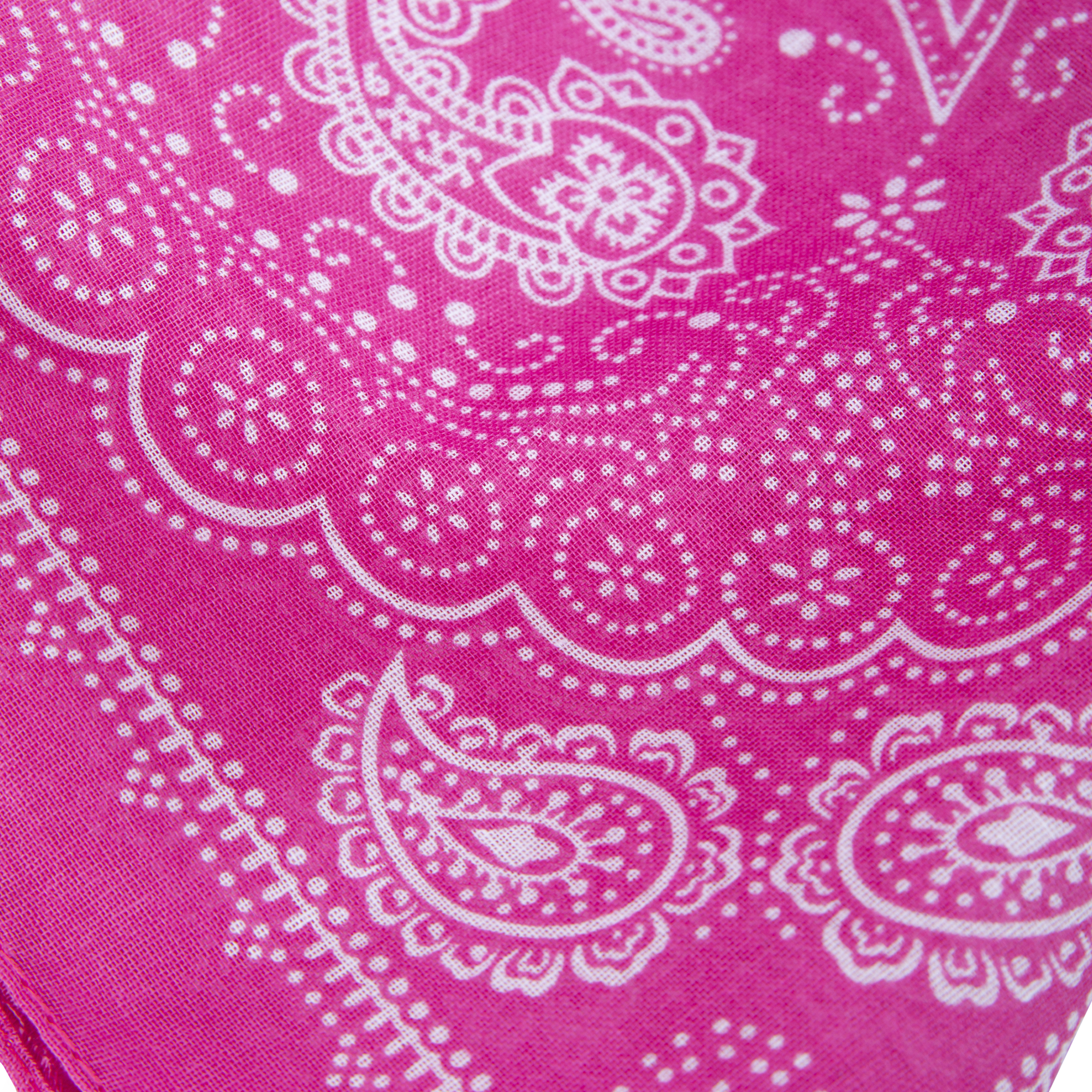 Bandana 21in x 21in - Pink Paisley
