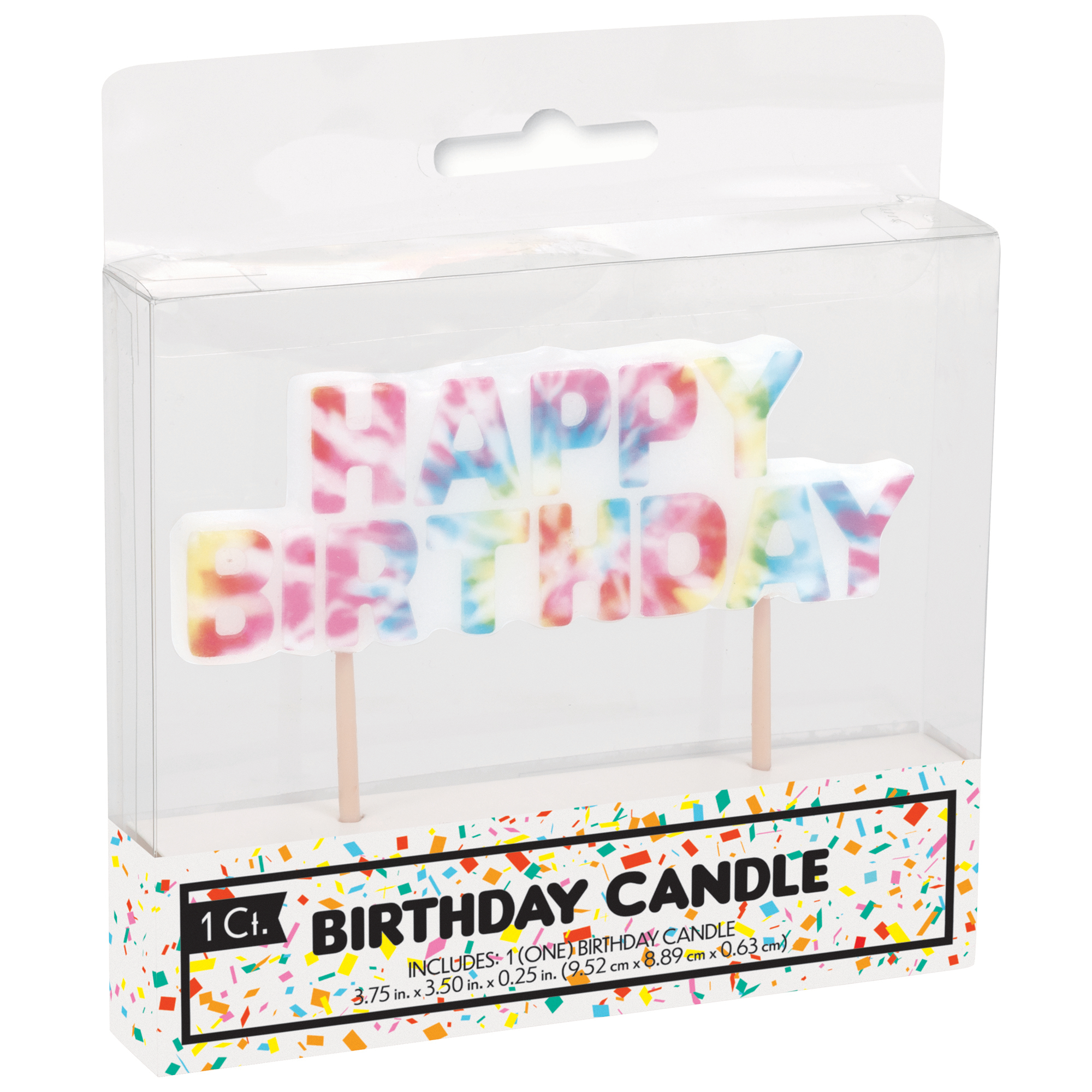 Tie Dye Birthday Candle