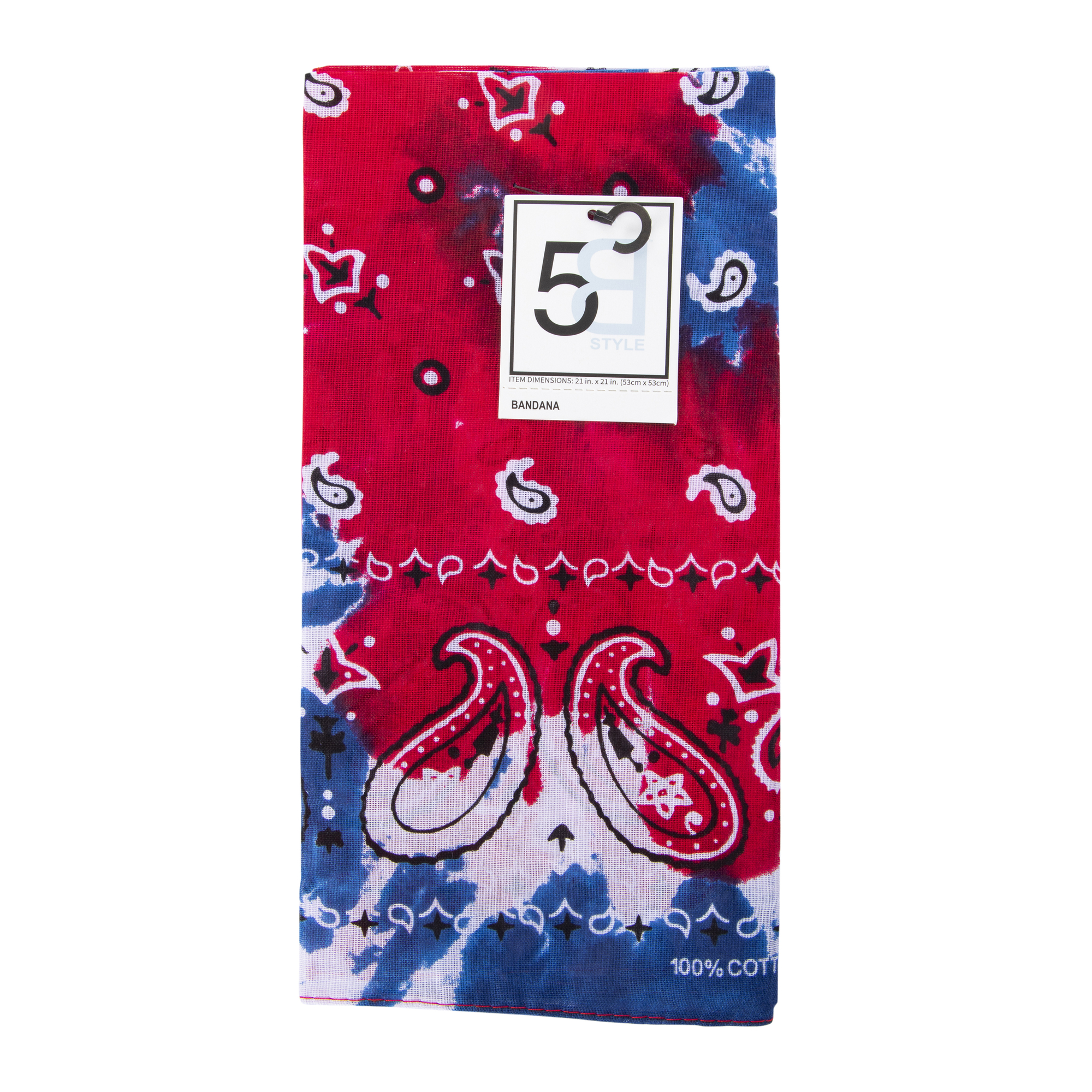 Americana Tie-Dye Bandana 21in