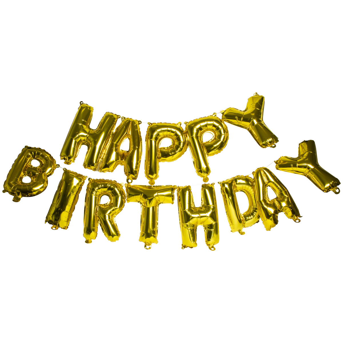 Gold Mylar 'Happy Birthday' Balloon Garland