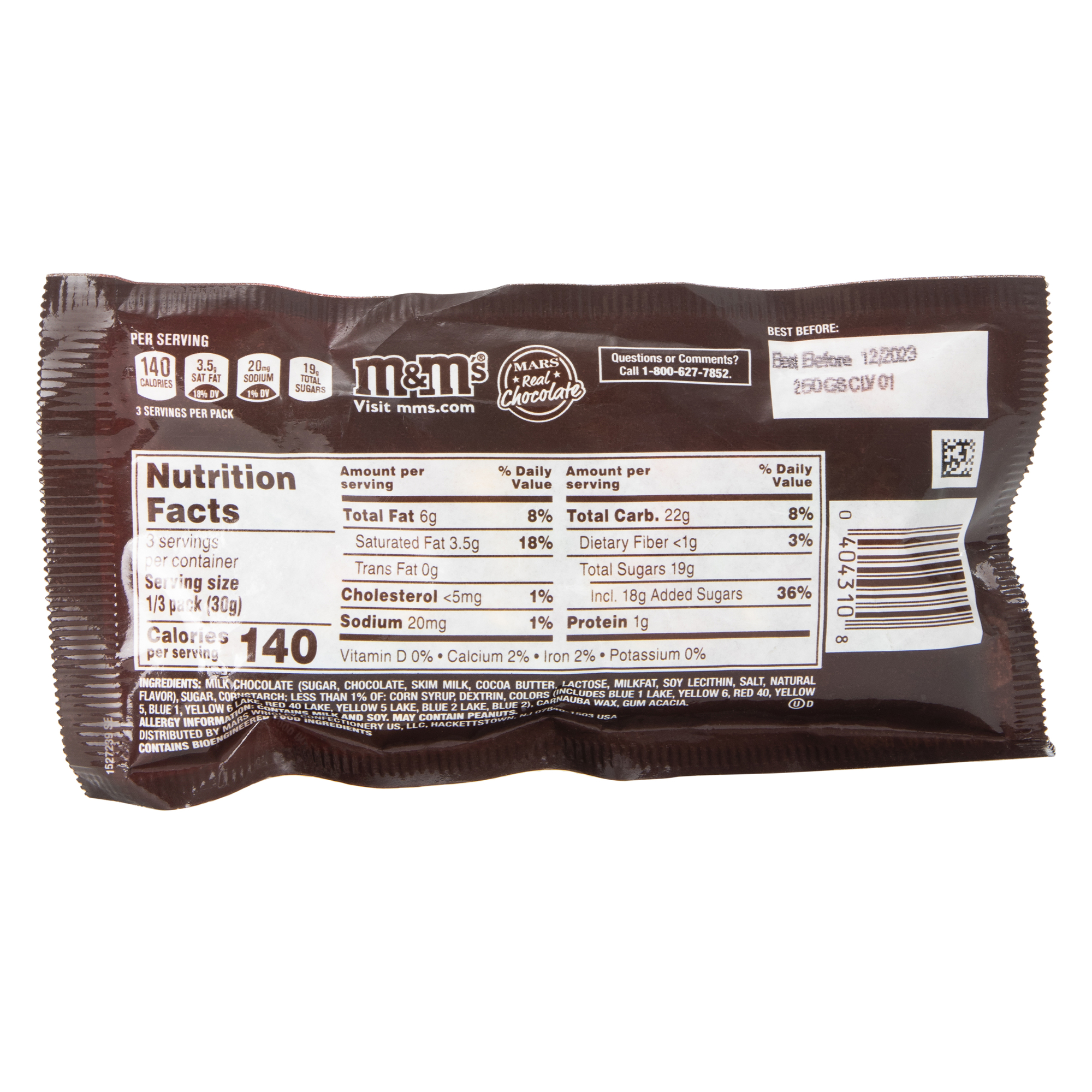 M&M's® Milk Chocolate Candies Share Size® Bag 3.14oz