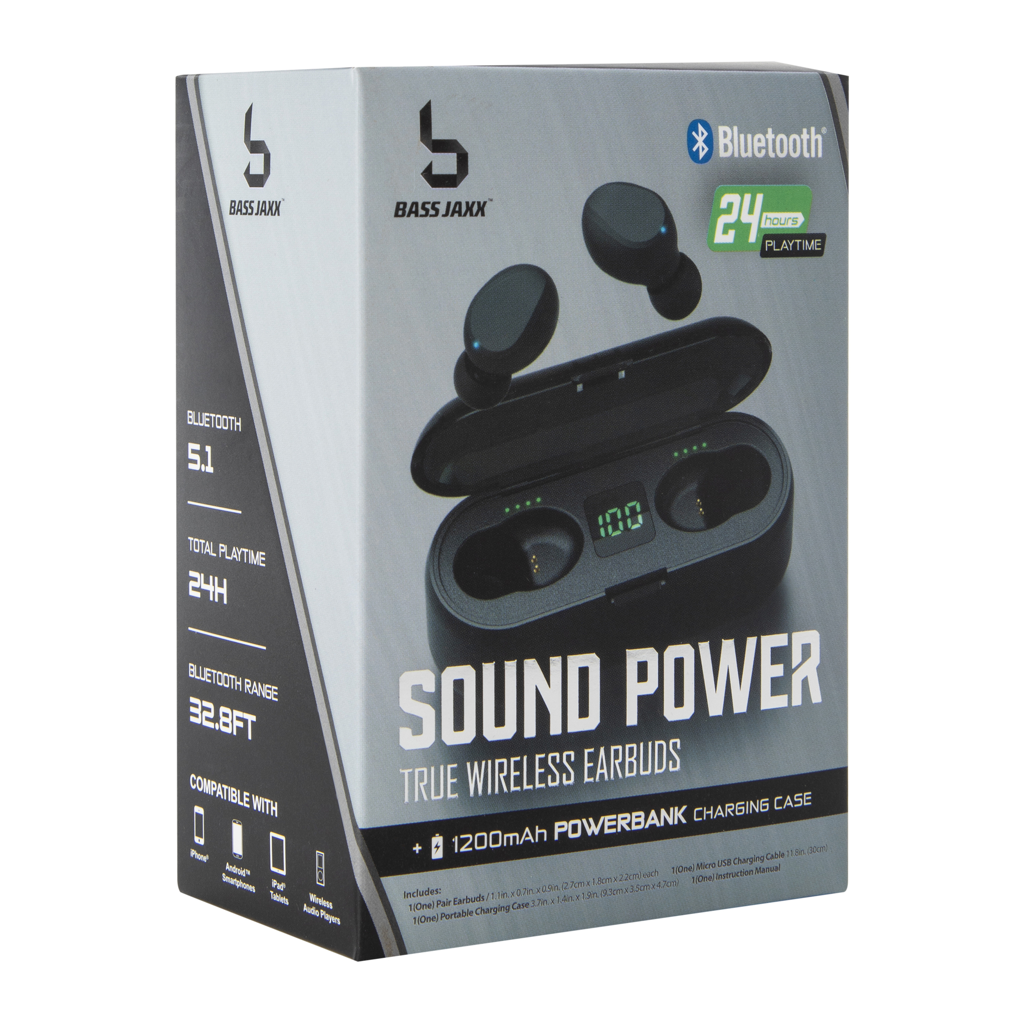 Sound Power Bluetooth® Earbuds With Microphone