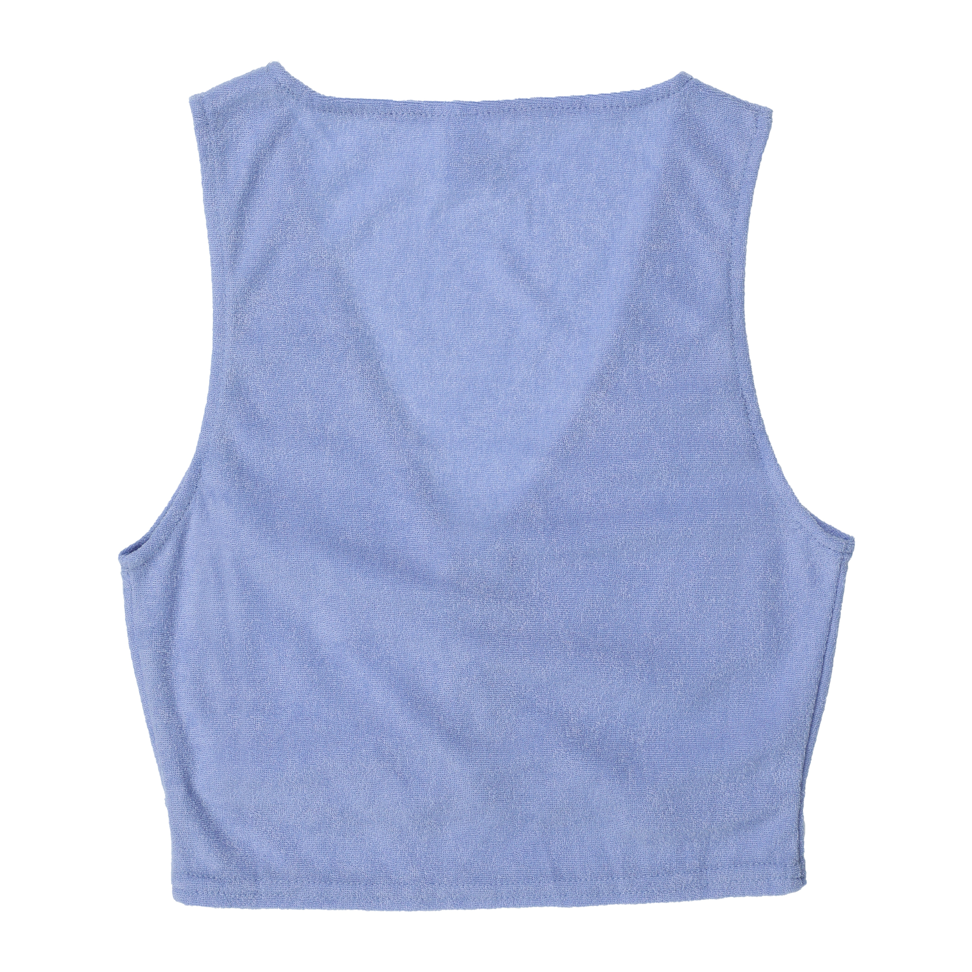 Lavender Terrycloth V-Neck Tank Top