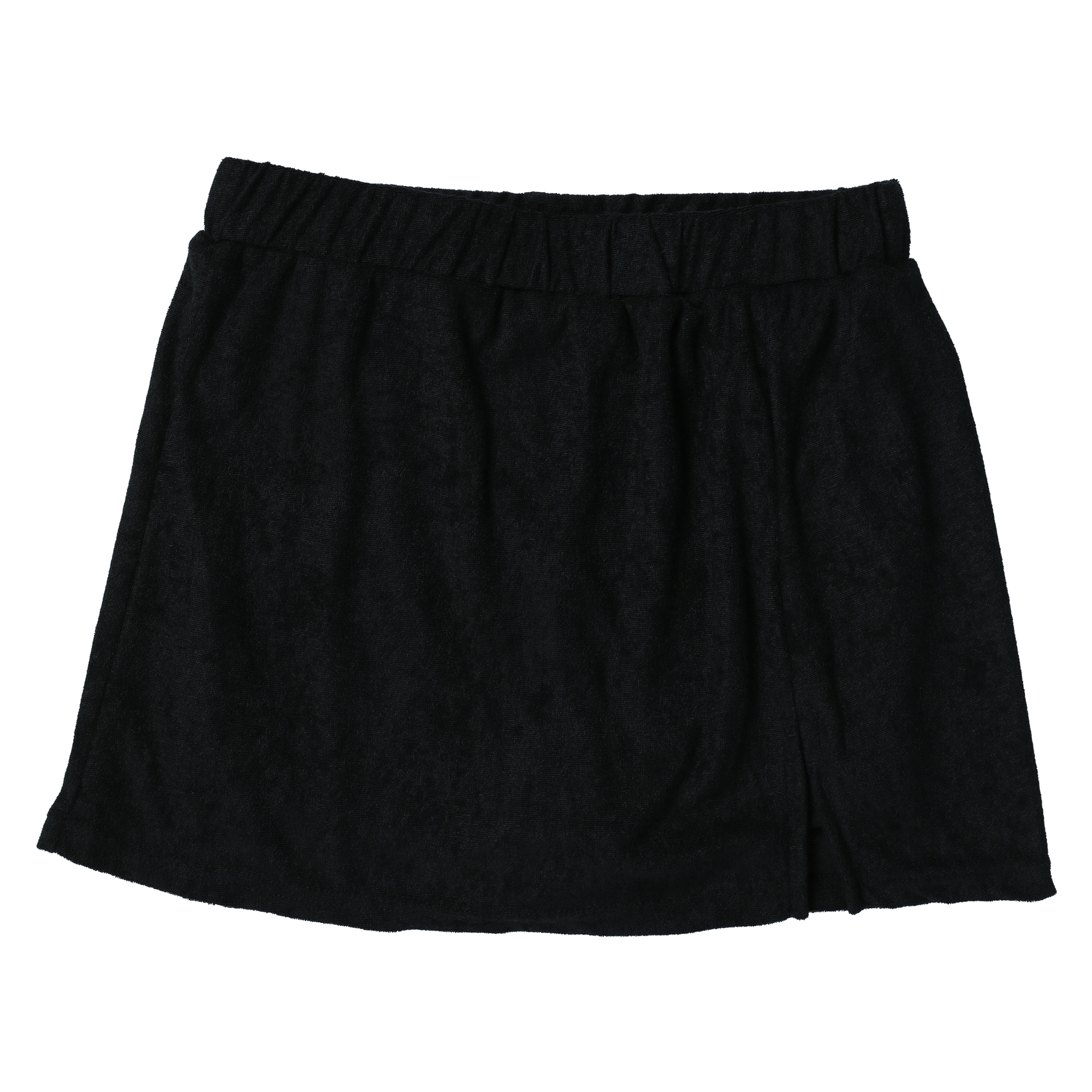 Black Terrycloth Skort