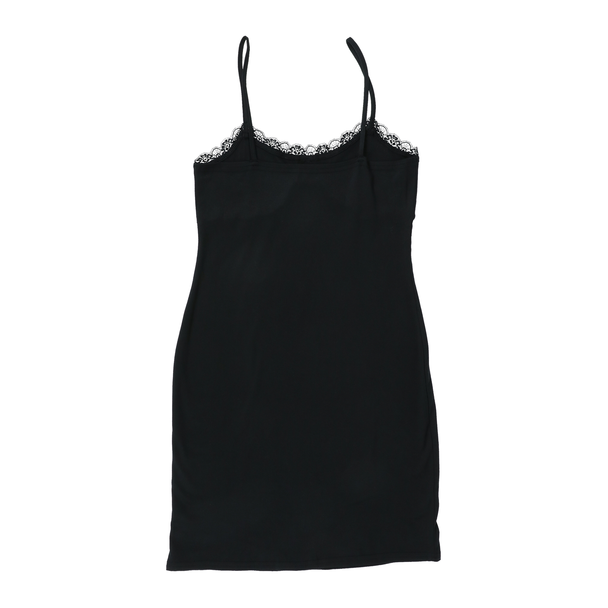 Juniors Black Lace Trim Dress