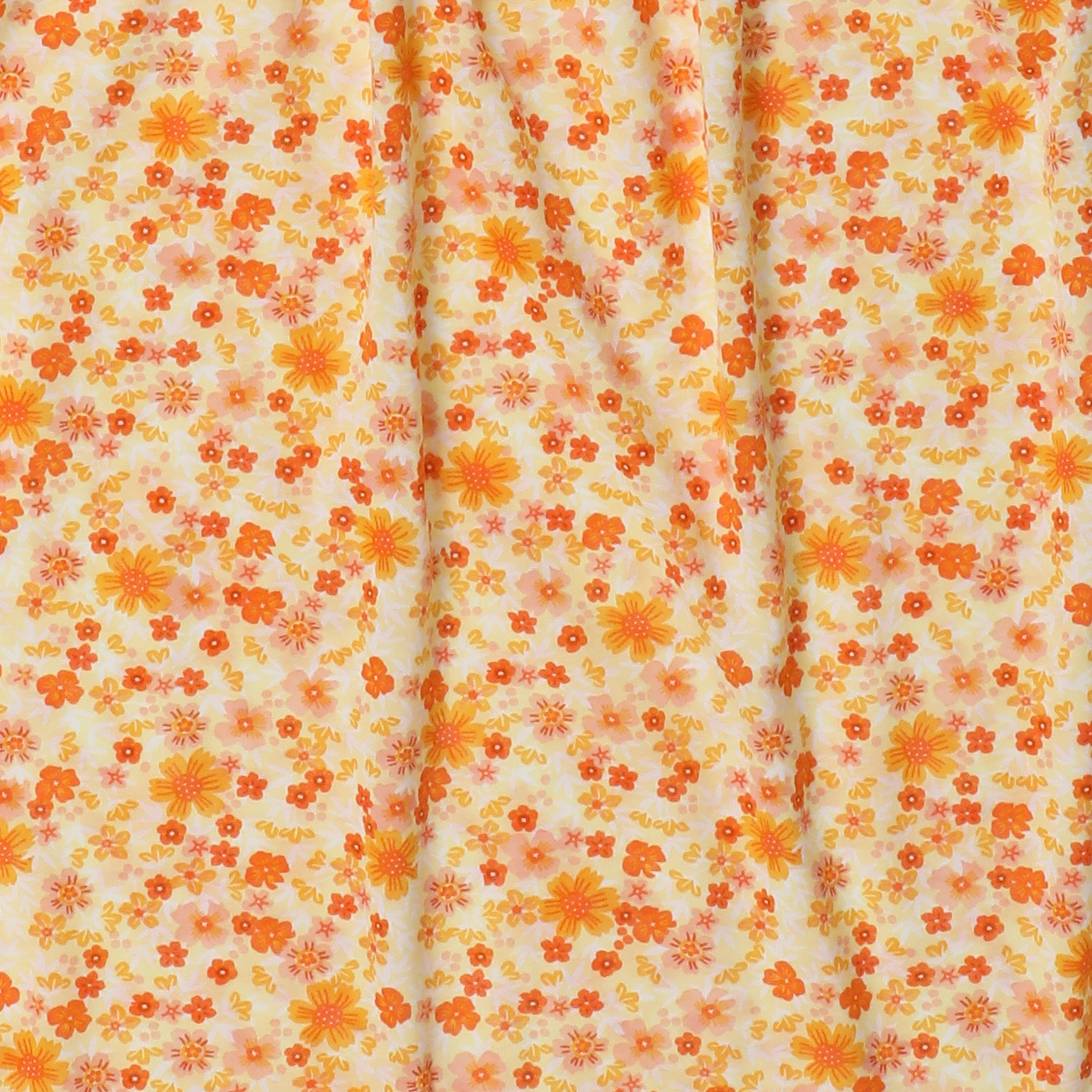 Juniors Orange Floral Babydoll Dress