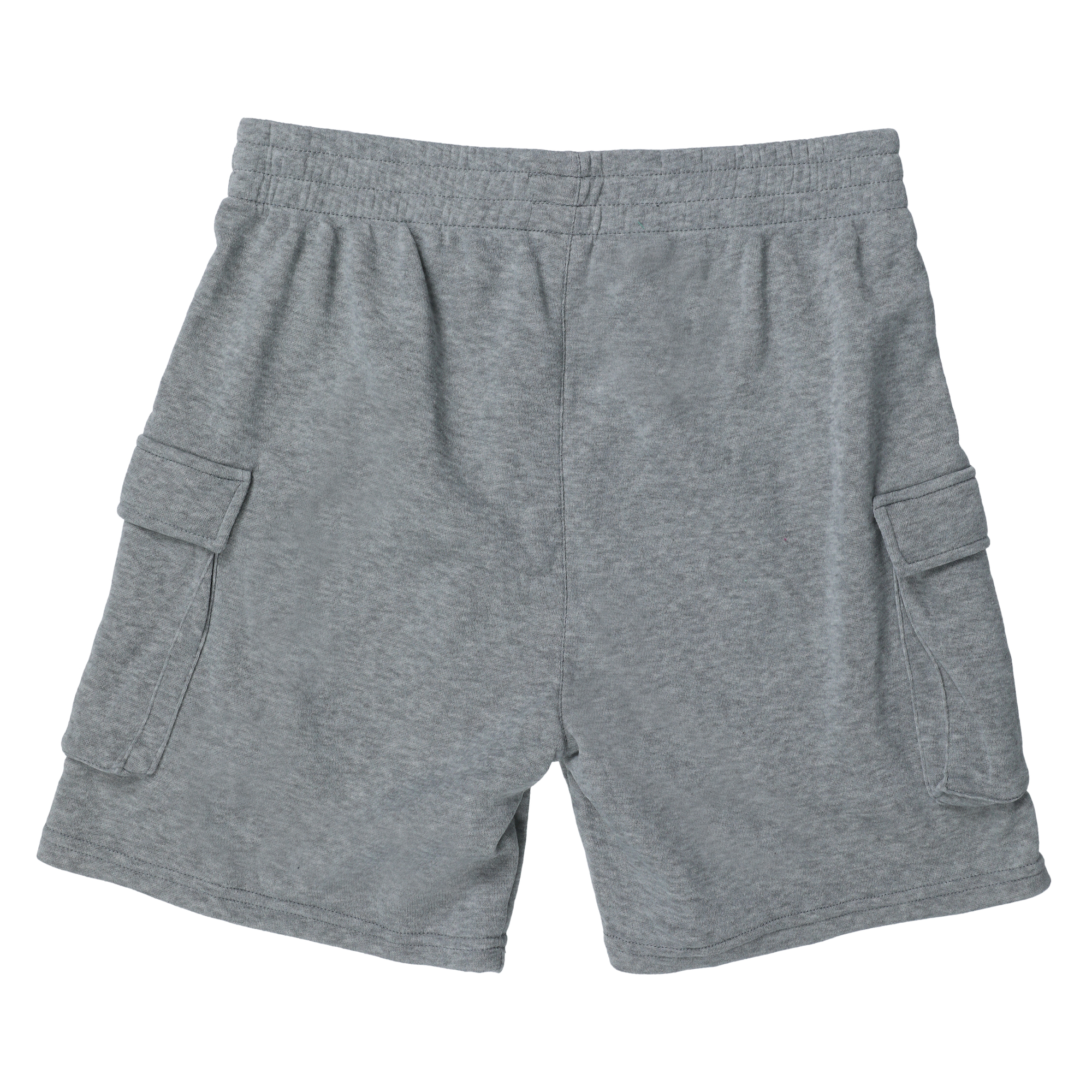 Young Mens Gray Fleece Cargo Shorts