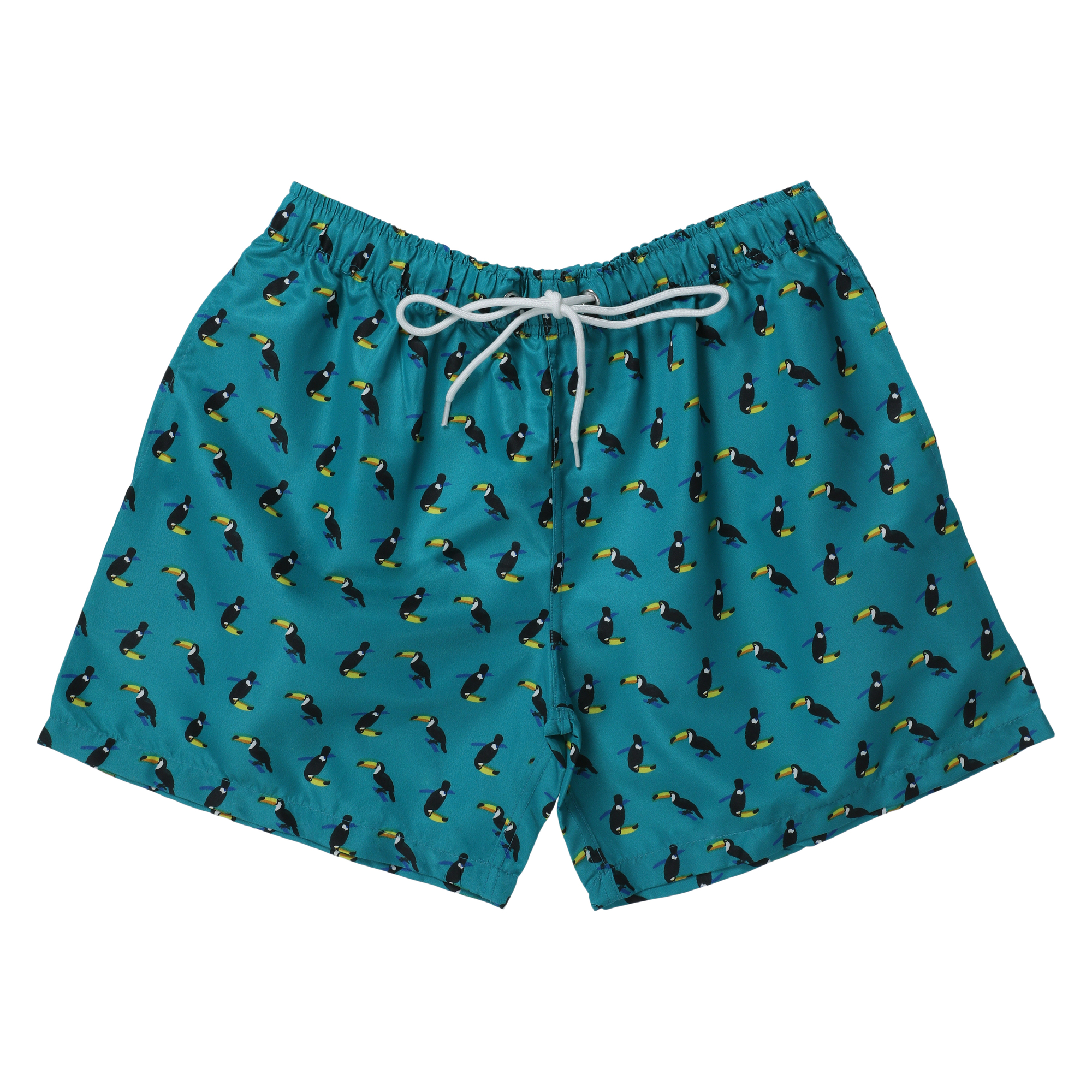 Young Men's Teal Toucan Swim Shorts