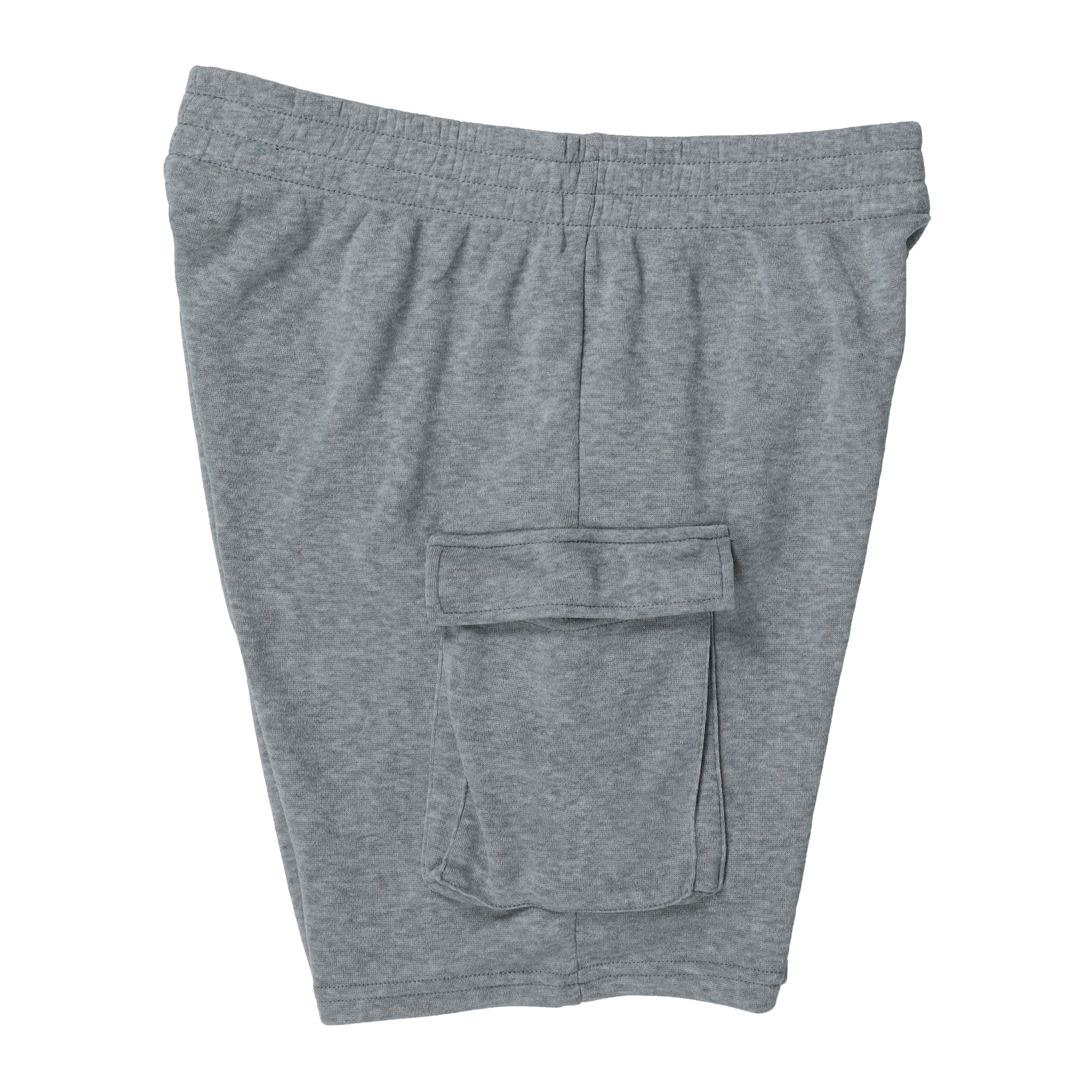 Young Mens Gray Fleece Cargo Shorts