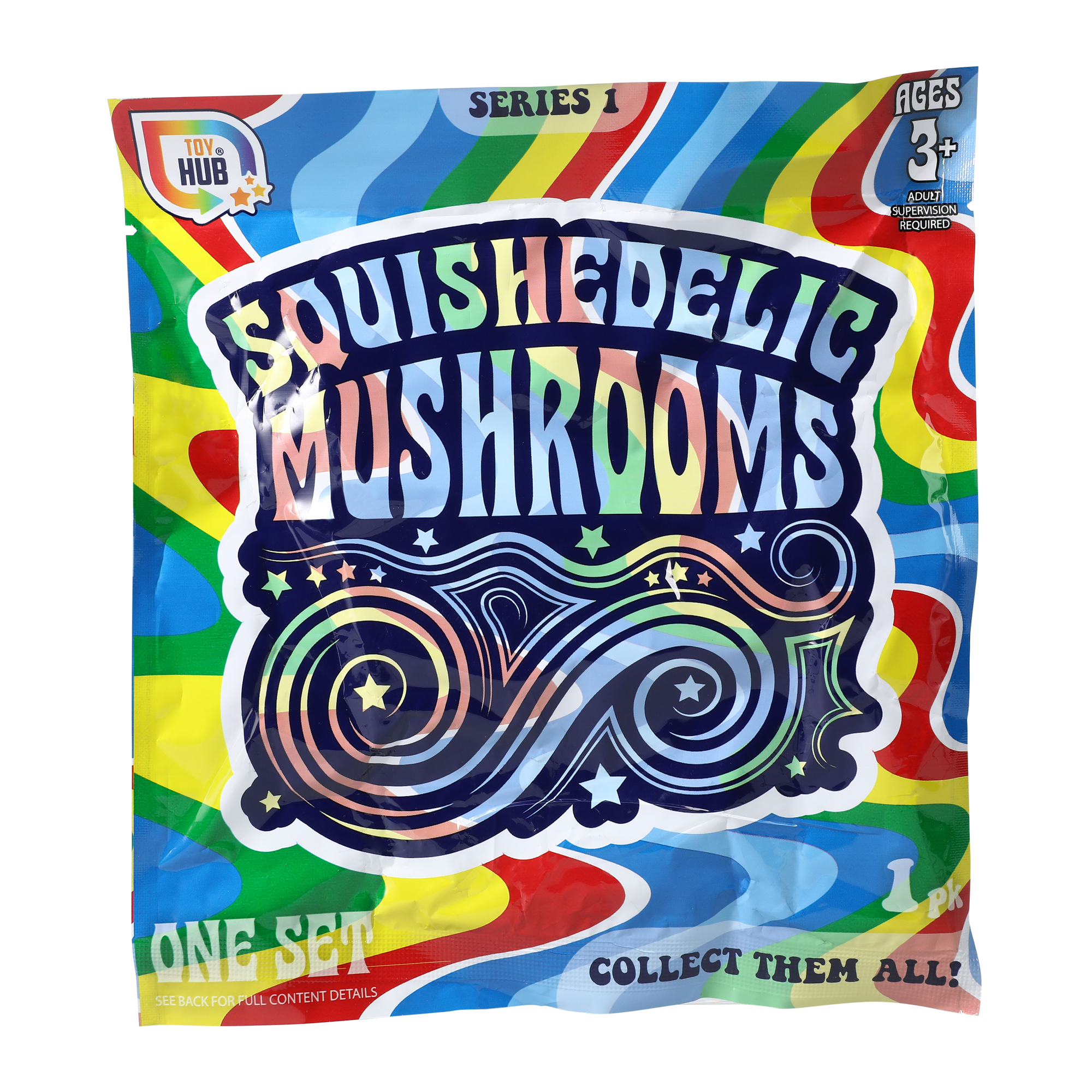 Toyhub™ Squishedelic Mushrooms, One Set