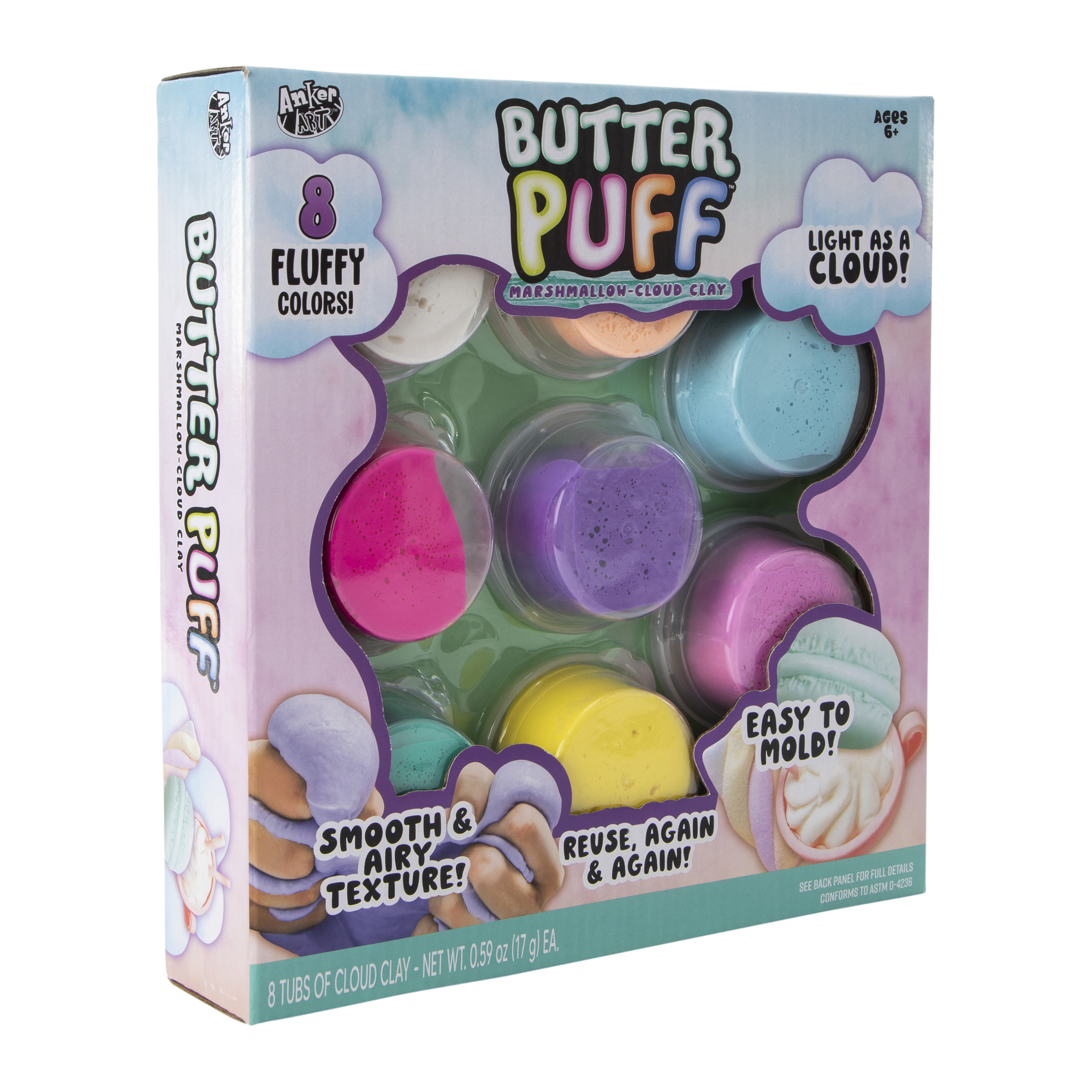 Fruity Swirl Butter Puff Marshmallow-Cloud Play 8-Pack