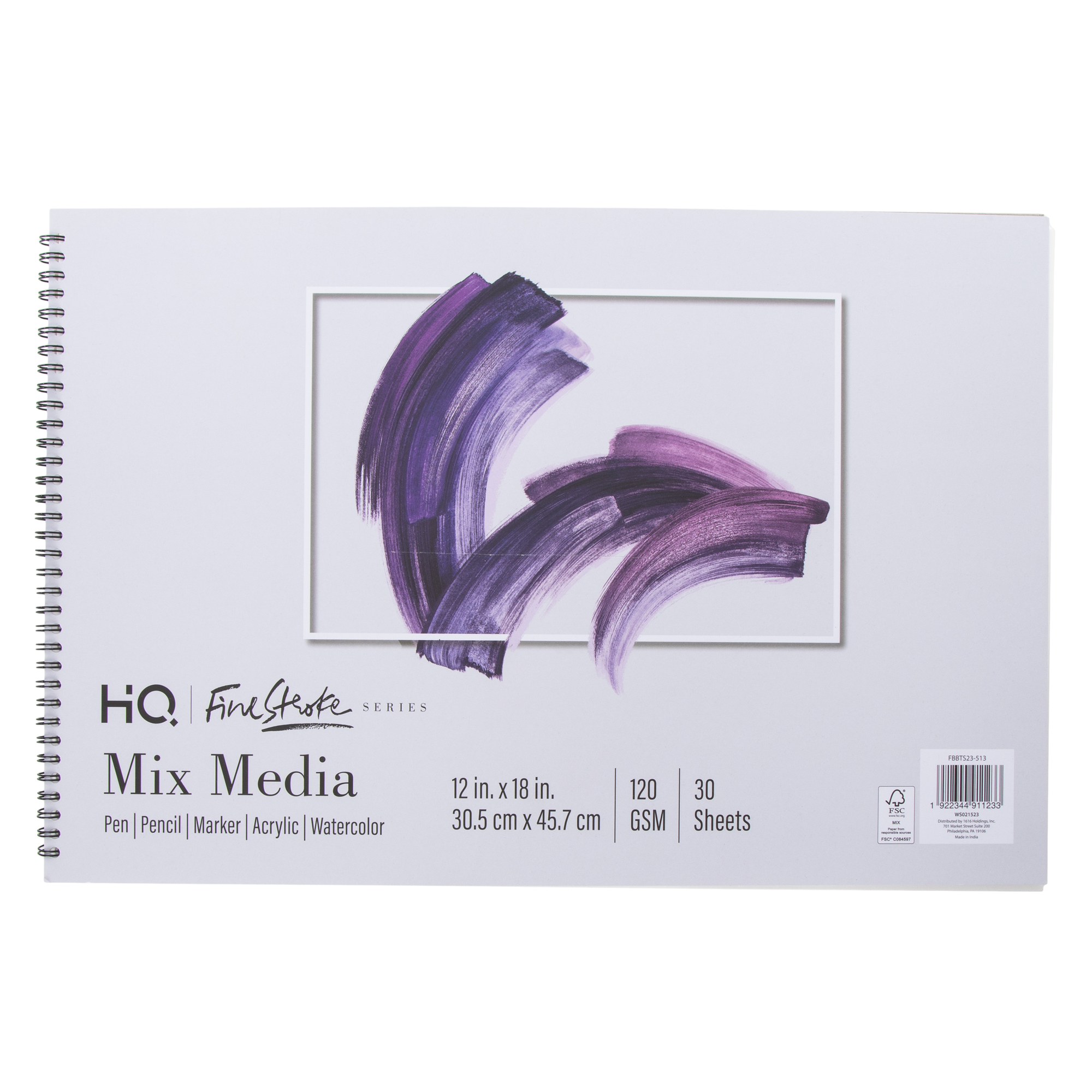 Mixed Media Sketch Book 12in x 18in