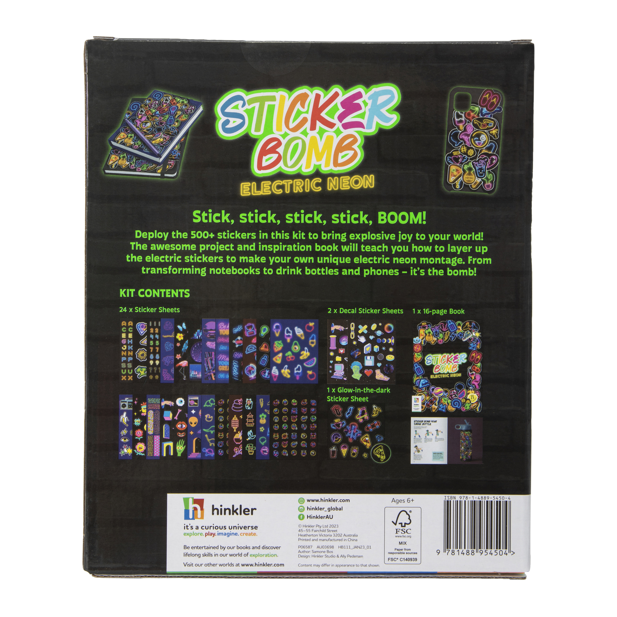 Kaleidoscope Sticker Bomb With Over 500 Stickers & Book