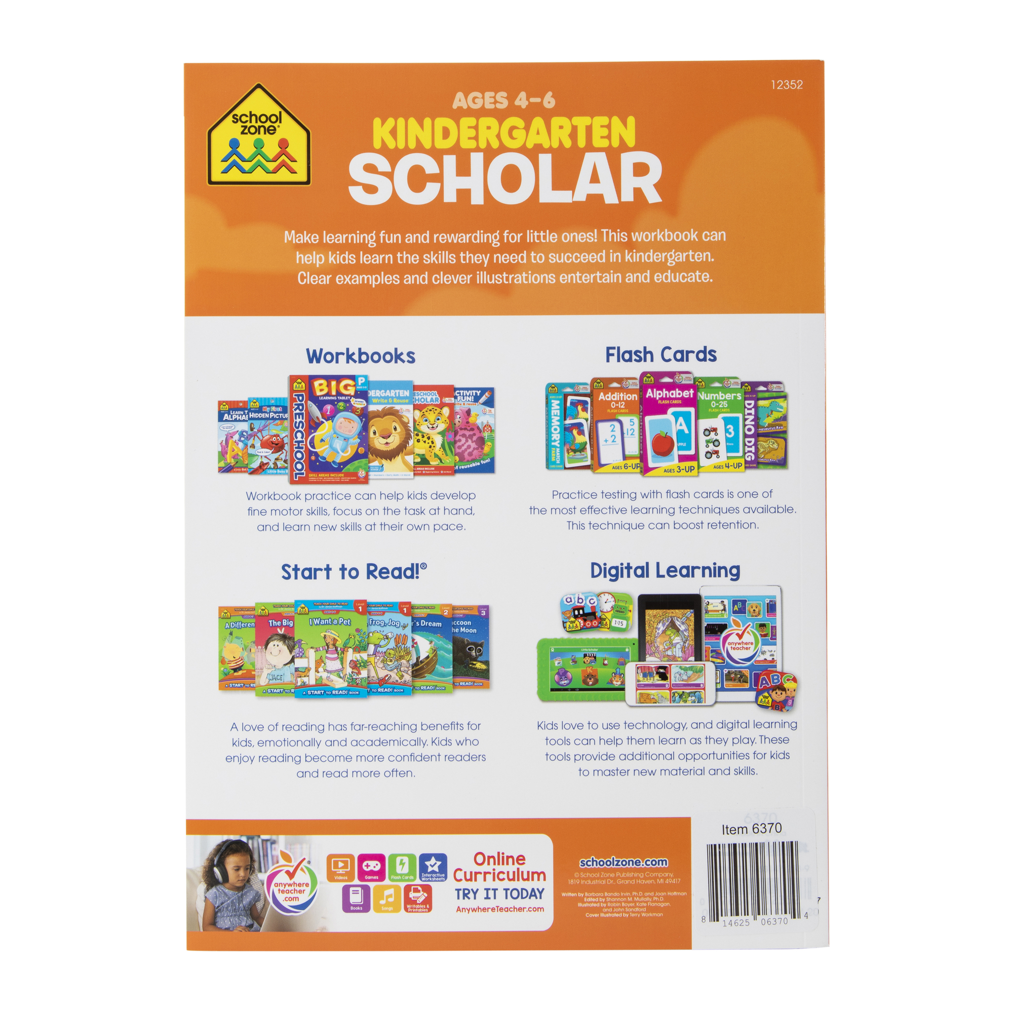 School Zone® Kindergarten Scholar Workbook