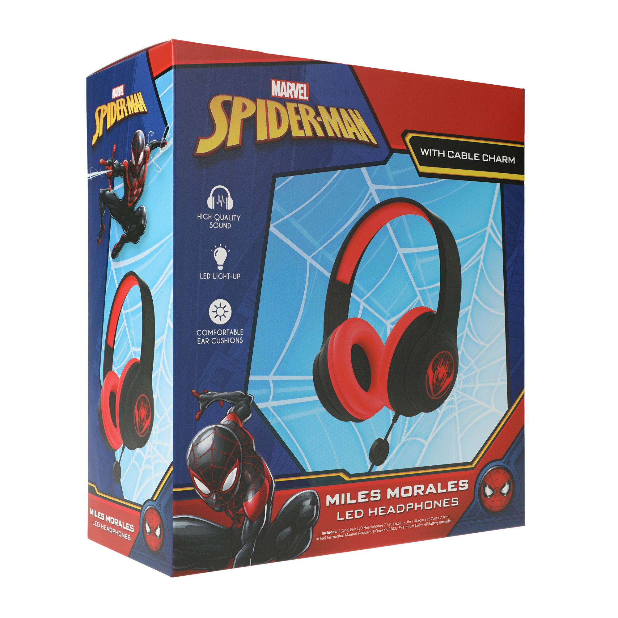 Marvel LED Wired Headphones - Spider-Man Miles Morales