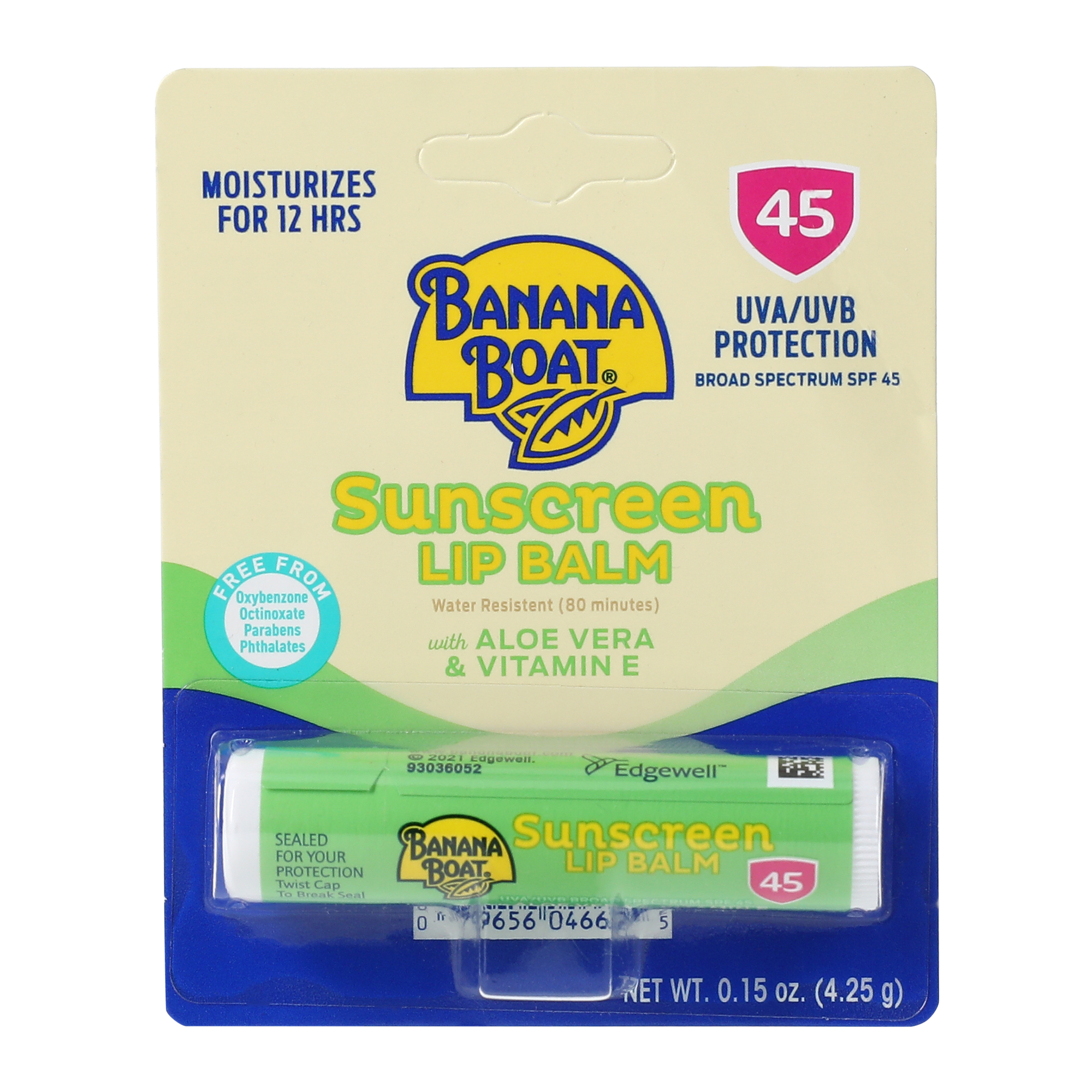 Banana Boat® Spf 45 Sunscreen Lip Balm With Aloe Vera 0.15oz