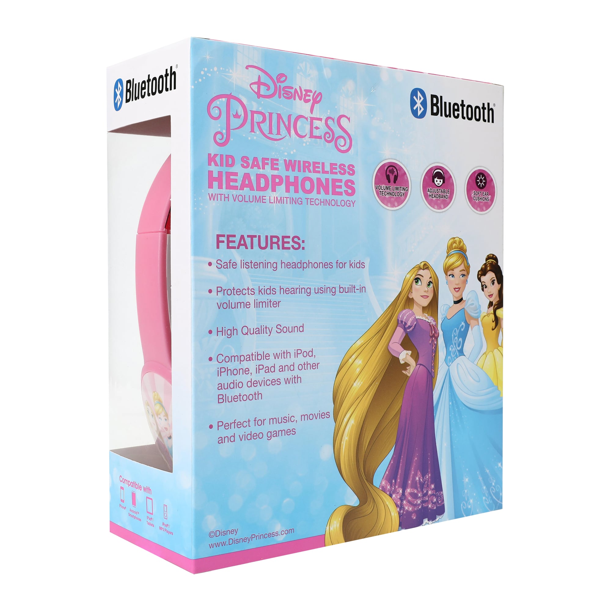 Disney Princess Bluetooth® Kid-Safe Wireless Headphones