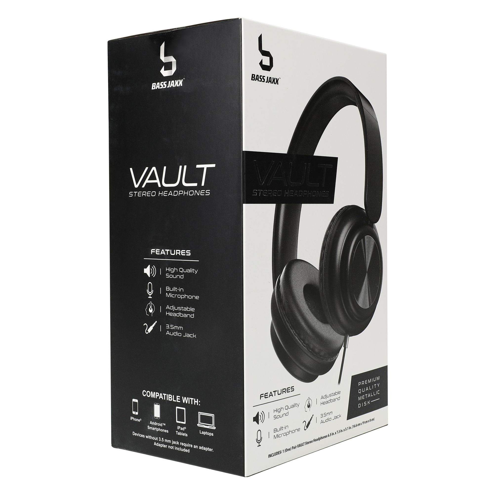 Vault Wired Stereo Headphones With Mic