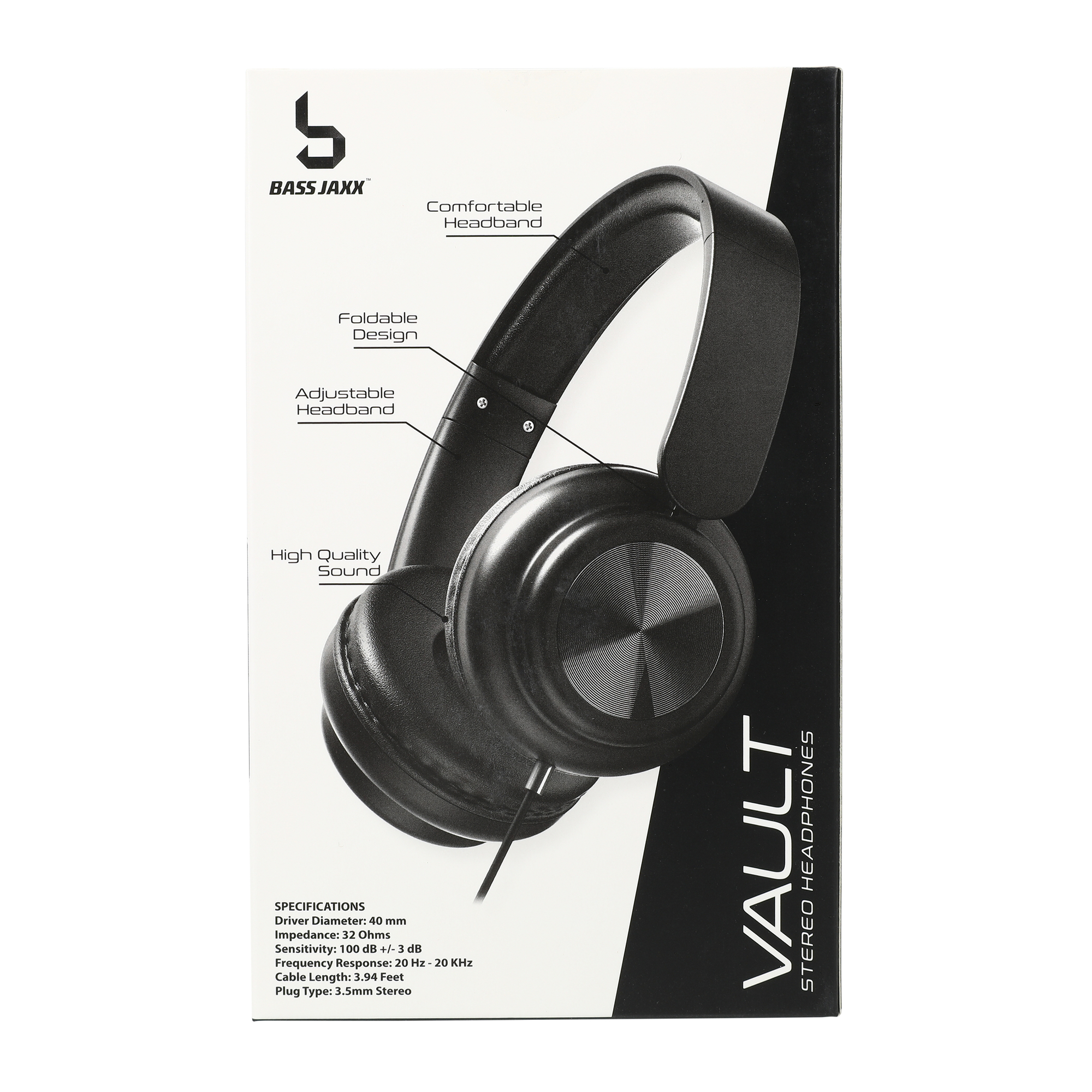 Vault Wired Stereo Headphones With Mic