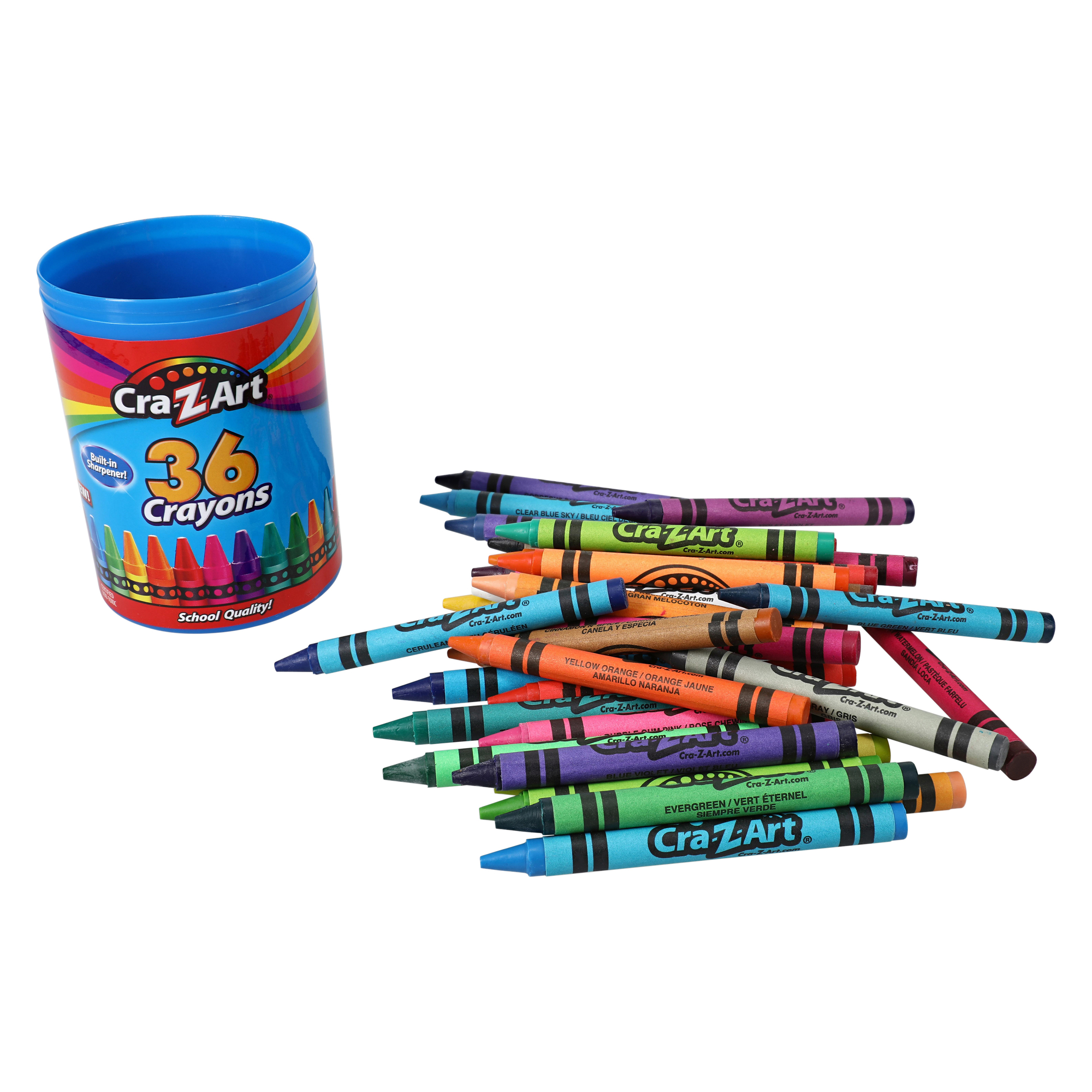 Cra-Z-Art® 36 Crayons Crayon-Shape Cannister
