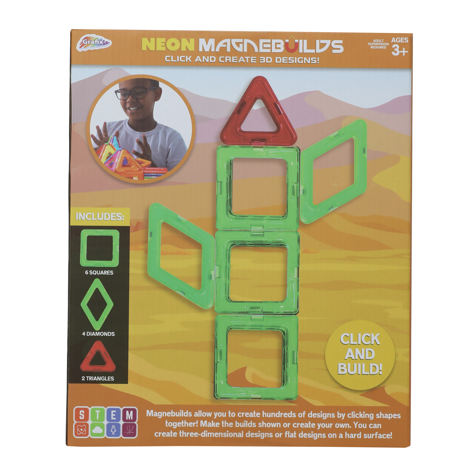 Magnebuilds Magnetic Building Blocks 12-Piece