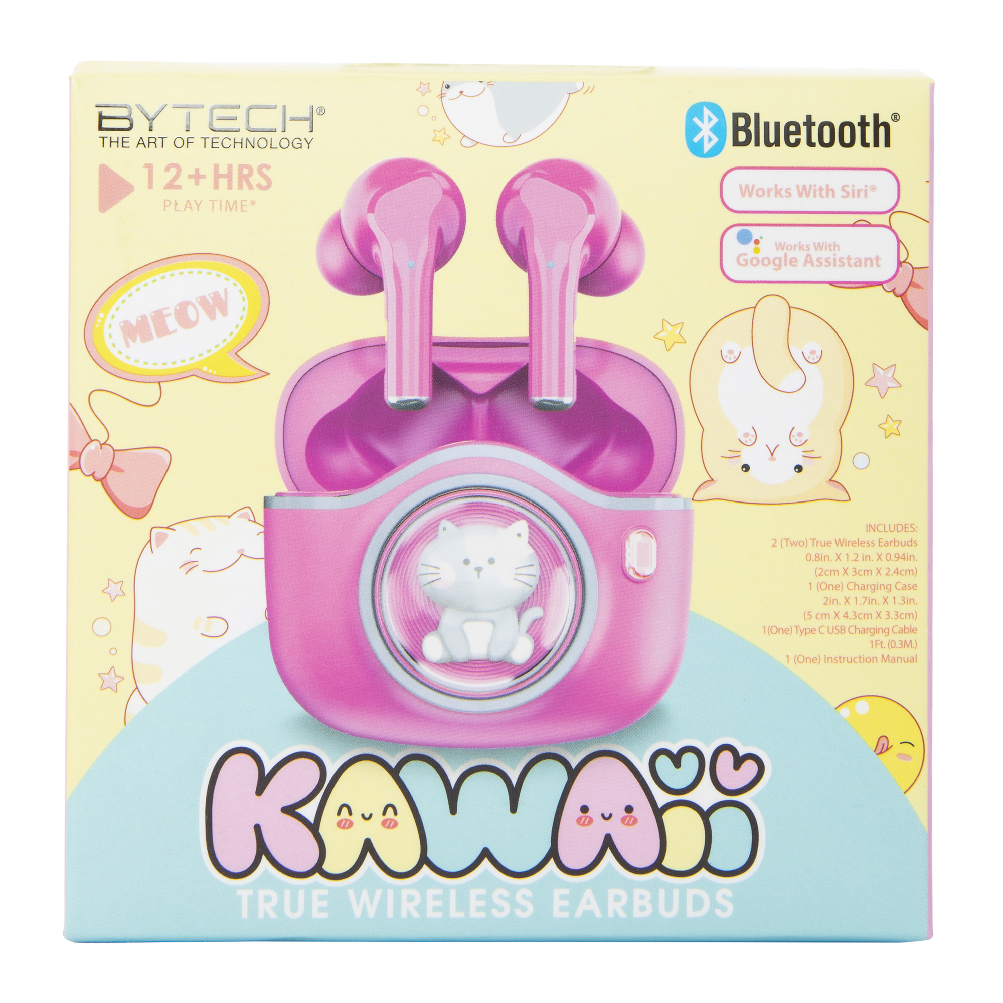 Bluetooth® Kawaii True Wireless Earbuds With Mic