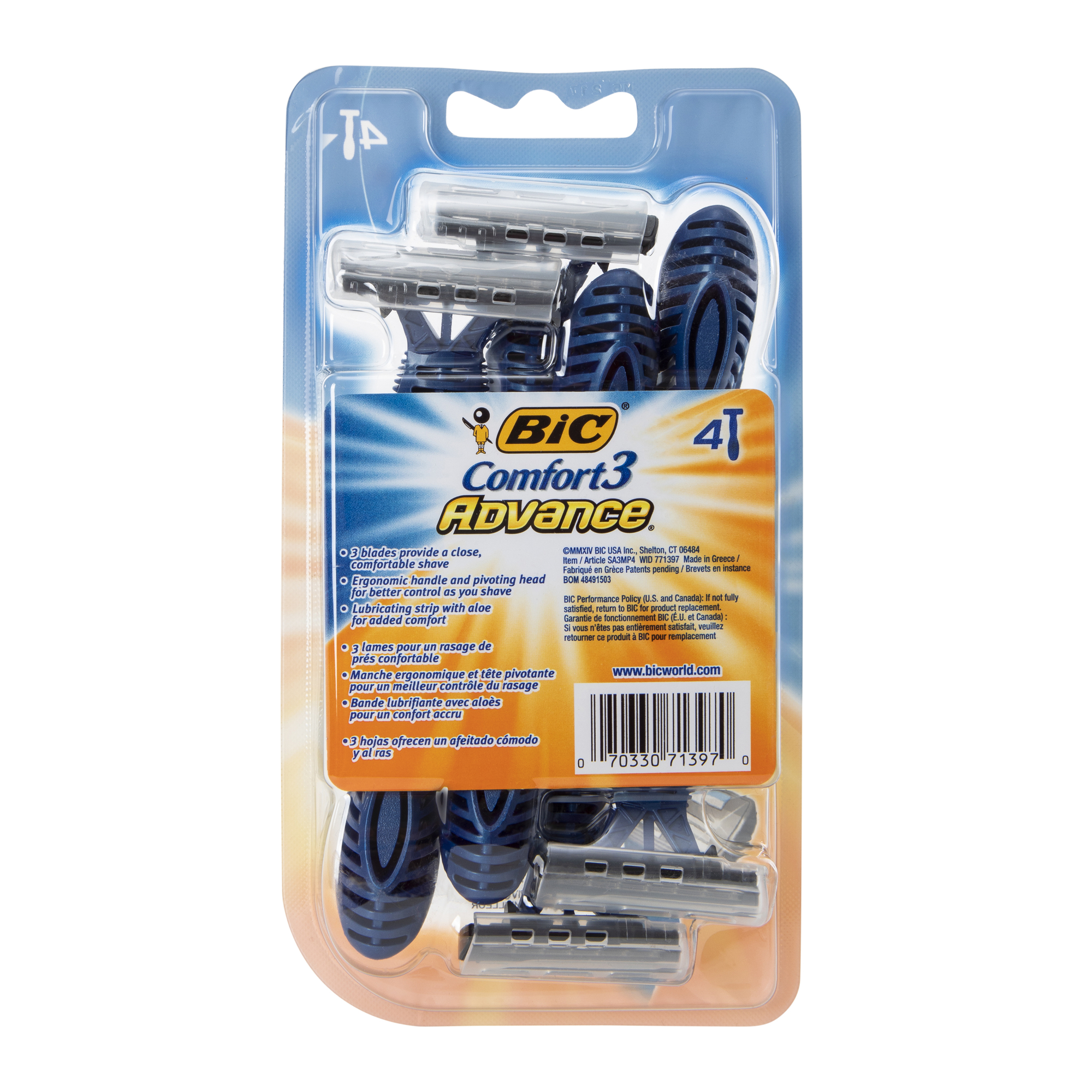 Bic® Comfort 3 Advance® Razors 4-Pack