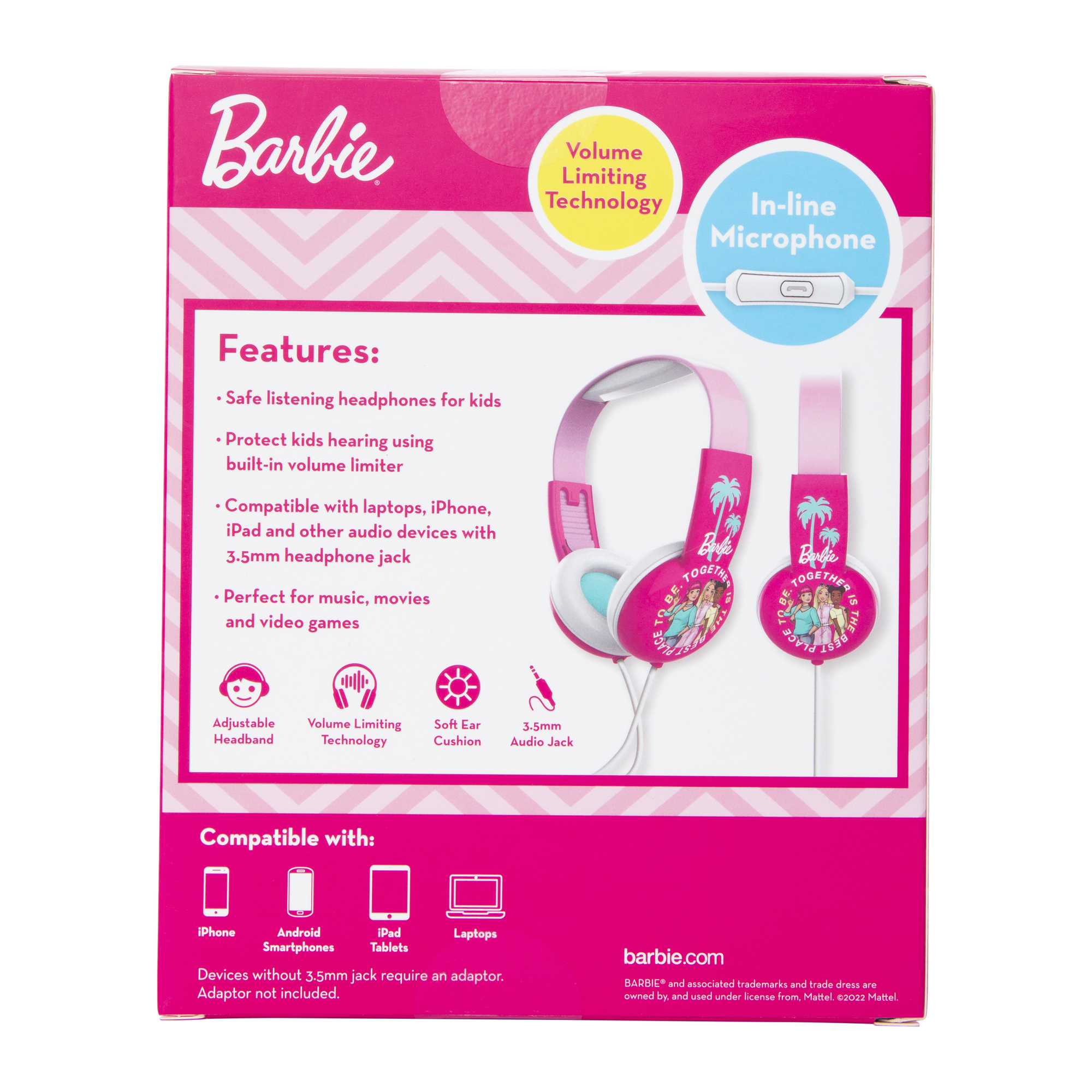 Barbie® Kid-Safe Wired Headphones With Mic