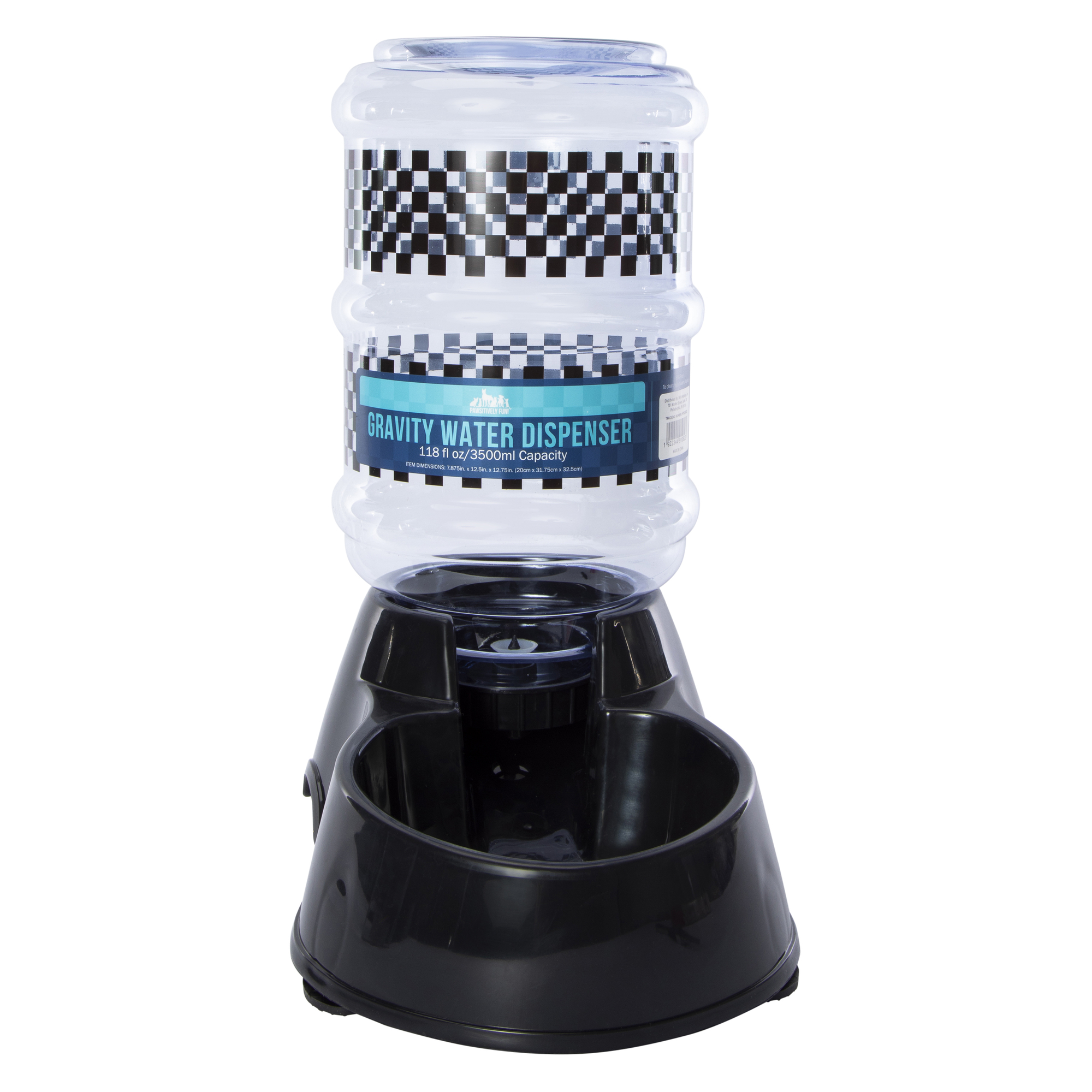 Pet Gravity Water Dispenser Bowl, 118 Fl.oz Capacity