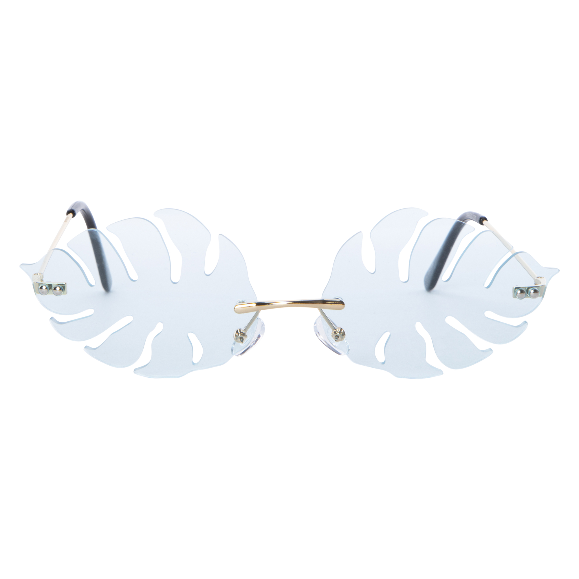 Ladies Rimless Palm Leaf Shaped Sunglasses