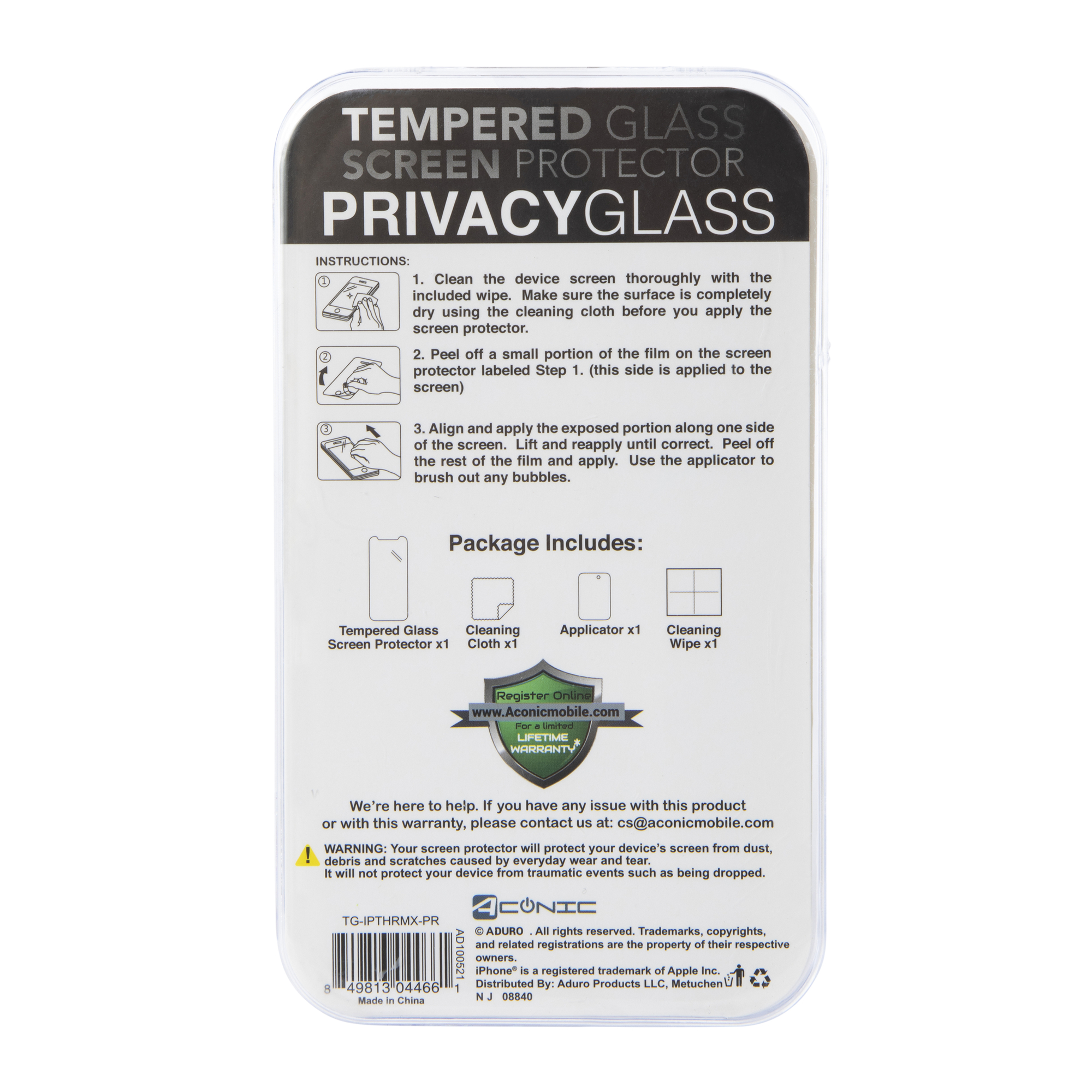 Privacy Tempered Glass Screen Protector For iPhone 13 Pro Max®/12 Pro Max®