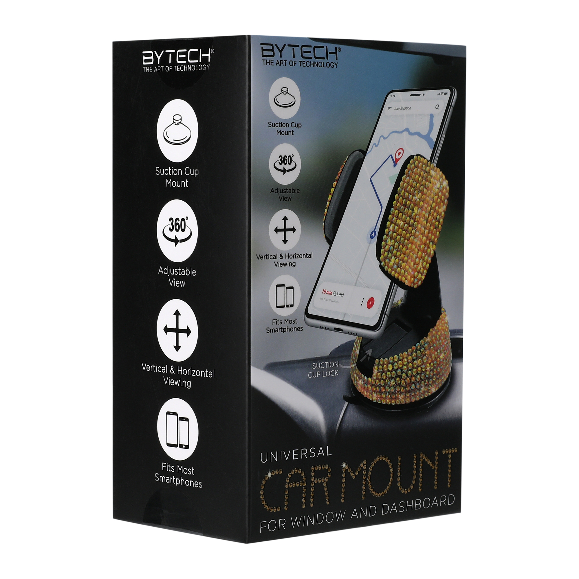 Bling Phone Car Mount With Suction Holder
