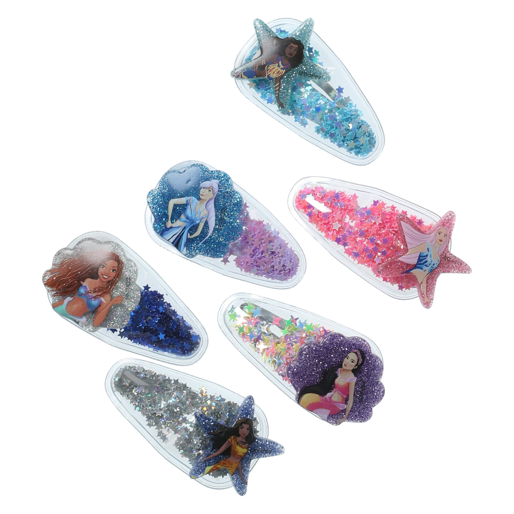 Disney The Little Mermaid Theatrical Release Shaker Hair Clips 6-Count