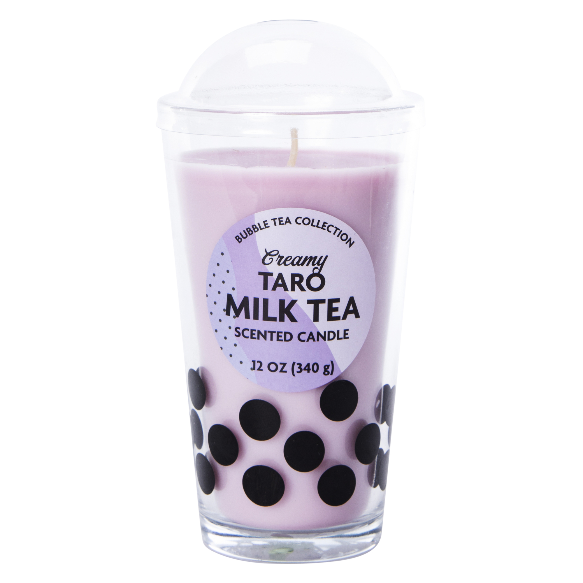 Bubble Tea Scented Candle 12oz - Taro Milk Tea