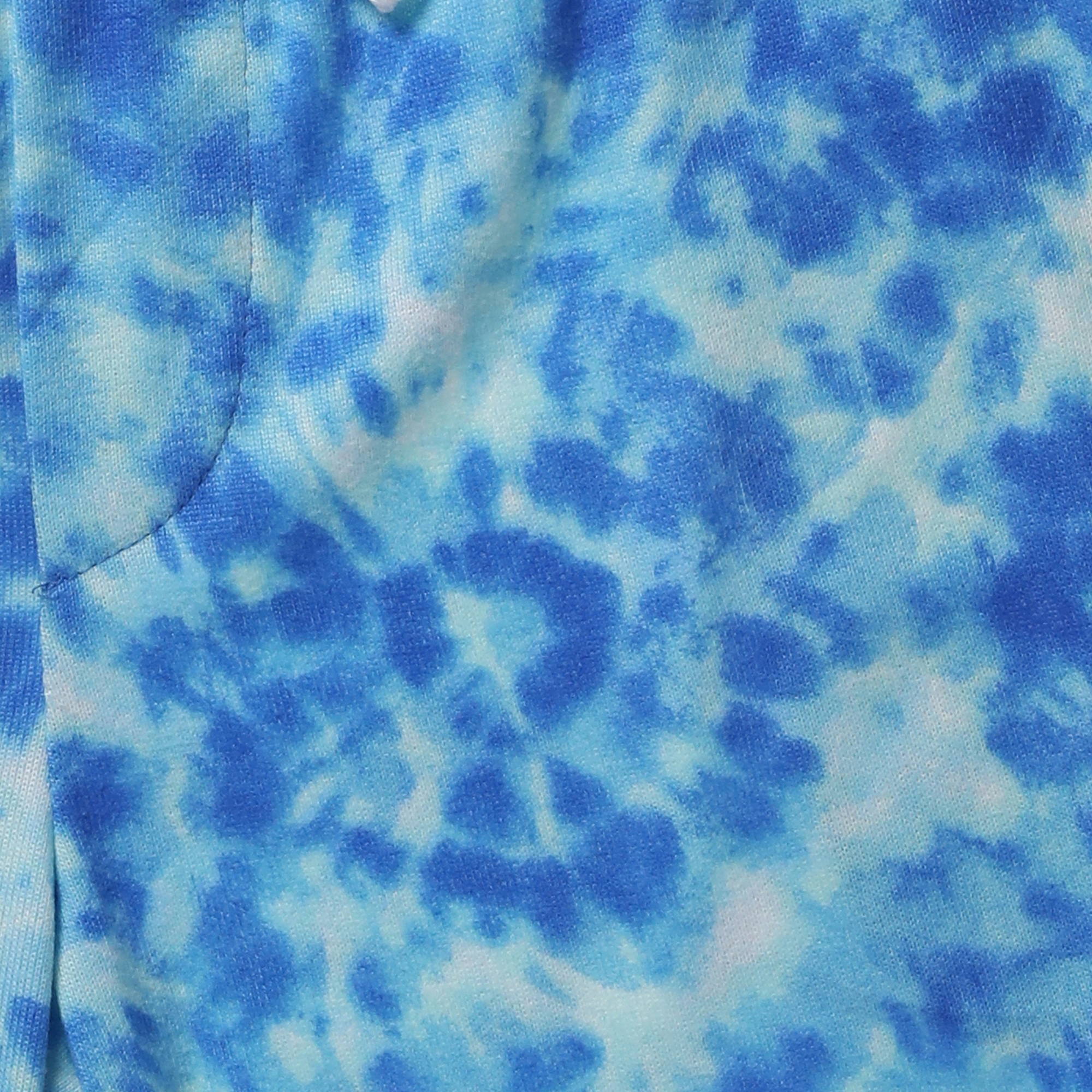 Young Mens Blue Tie Dye Shorts