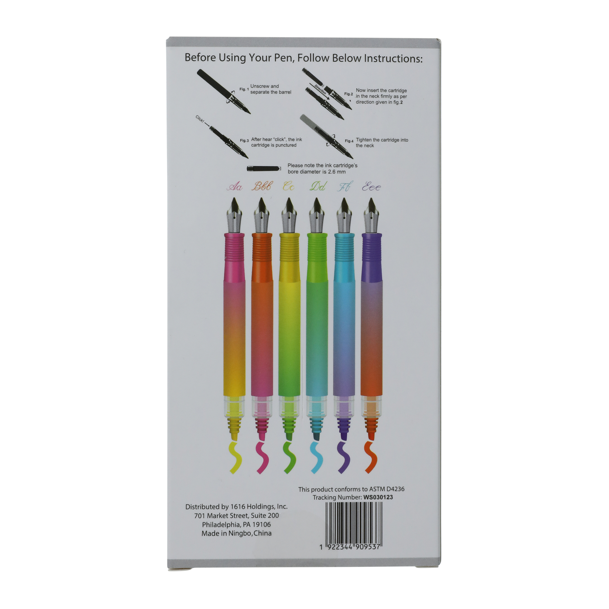 Dual-Tip Fountain & Highlighter Pens 6-Count